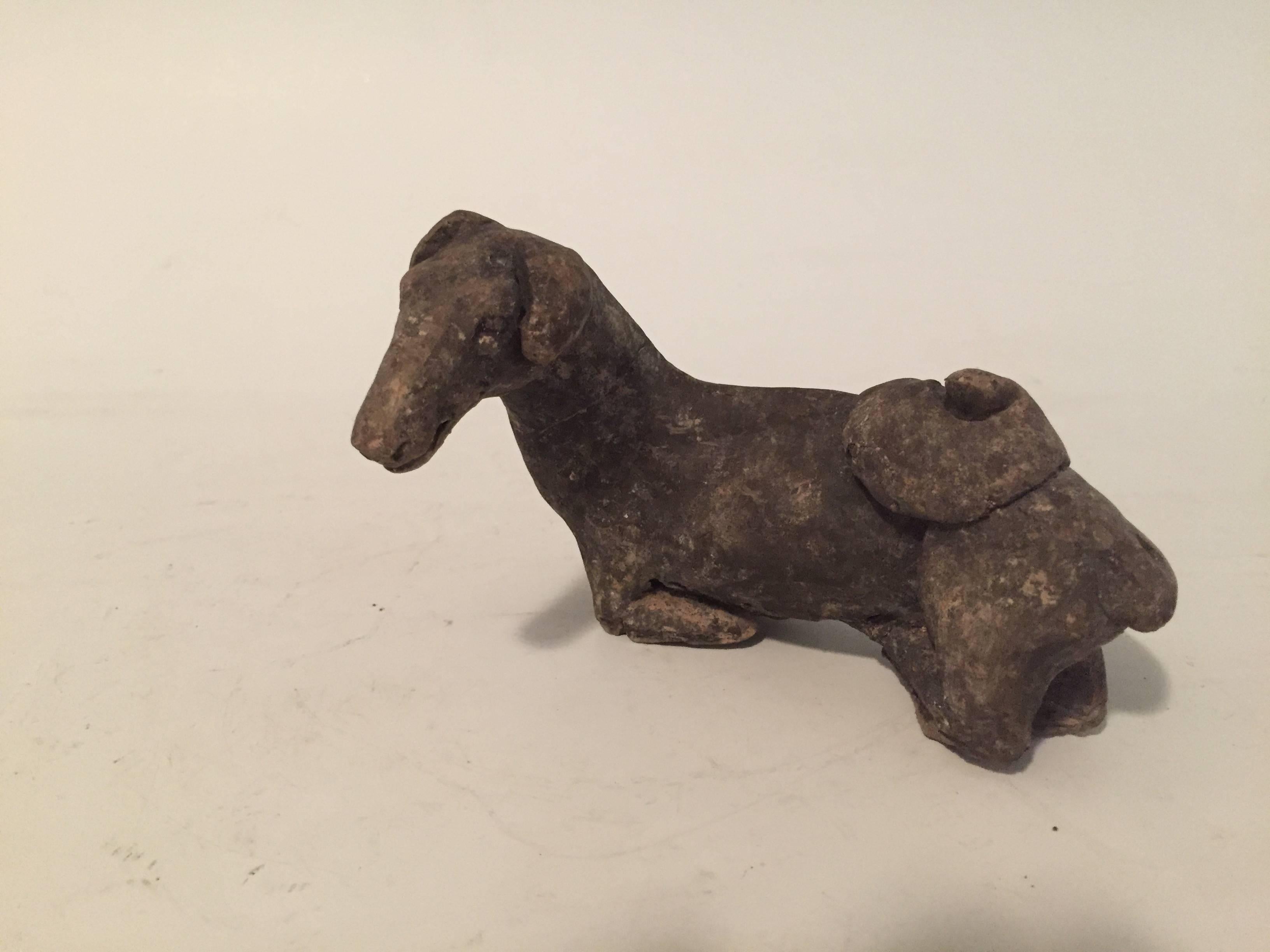 Pair of Han Dynasty Animals In Good Condition For Sale In Los Angeles, CA