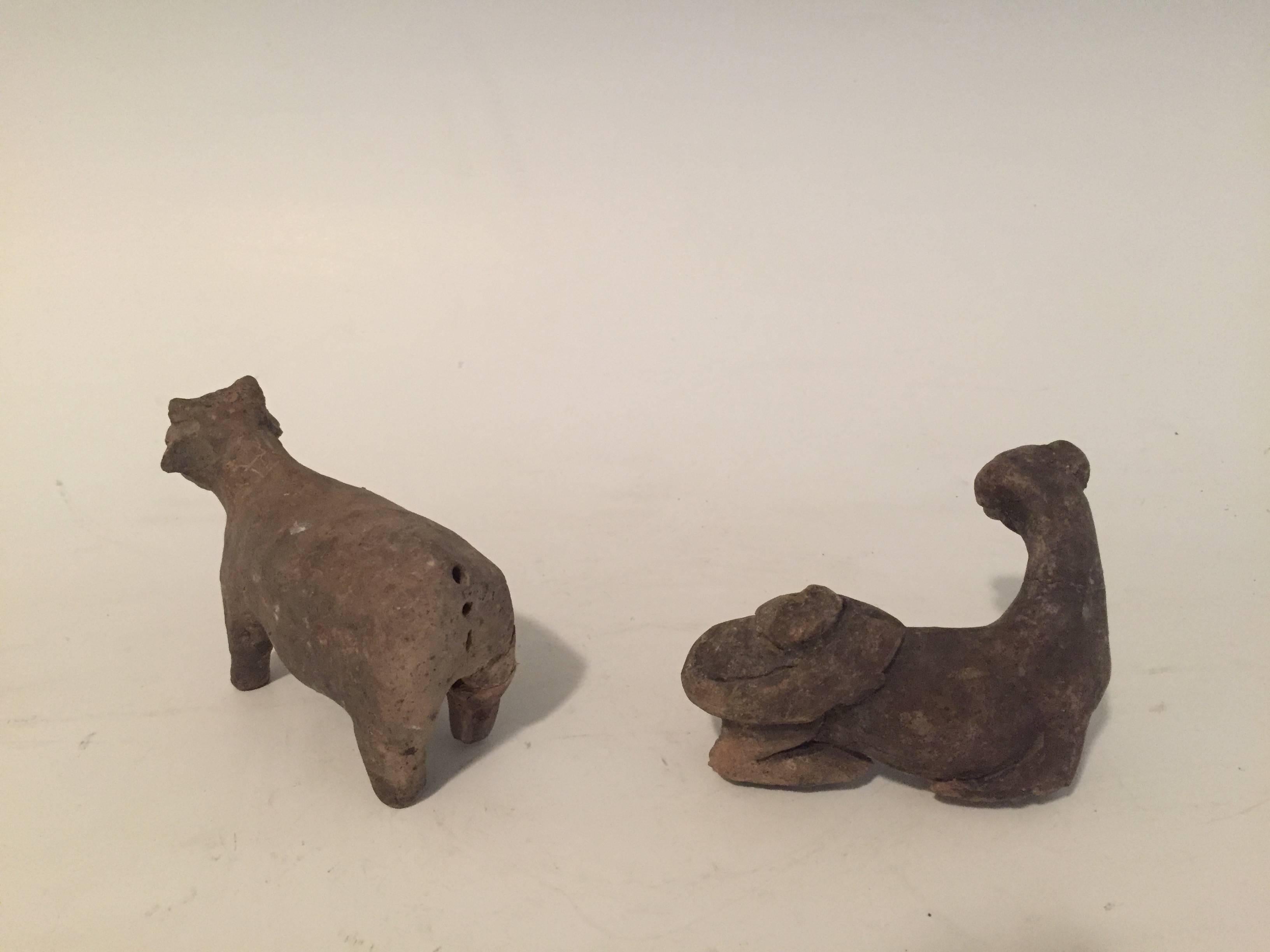 Hand-Crafted Pair of Han Dynasty Animals For Sale