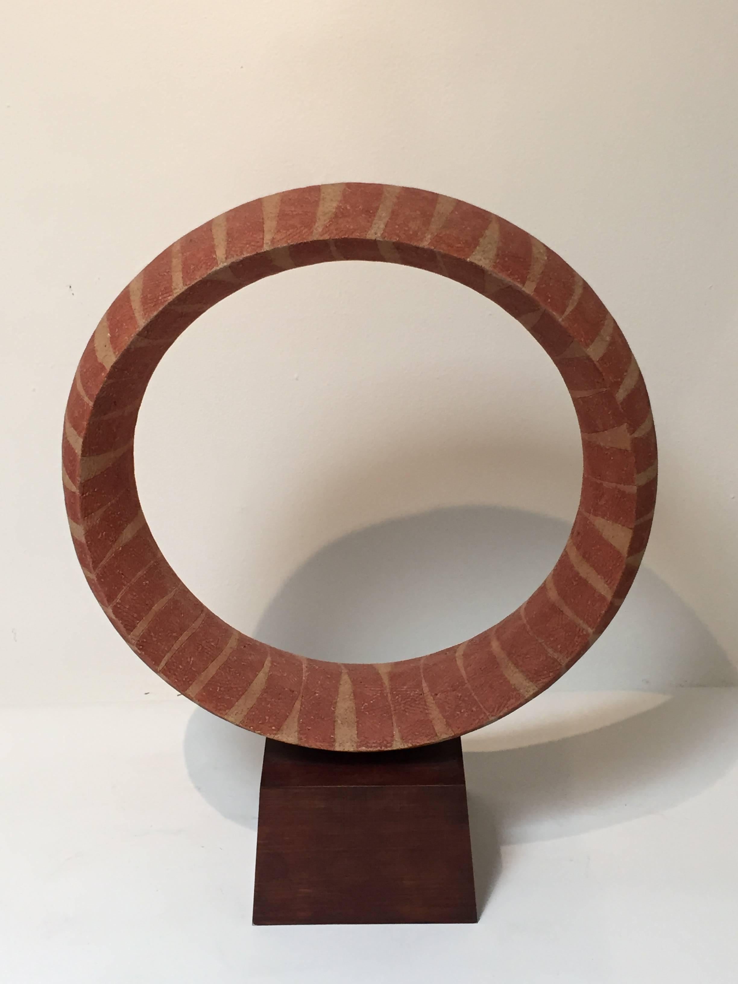 Contemporary Ceramic Circle Sculpture by Kako Katsumi 1