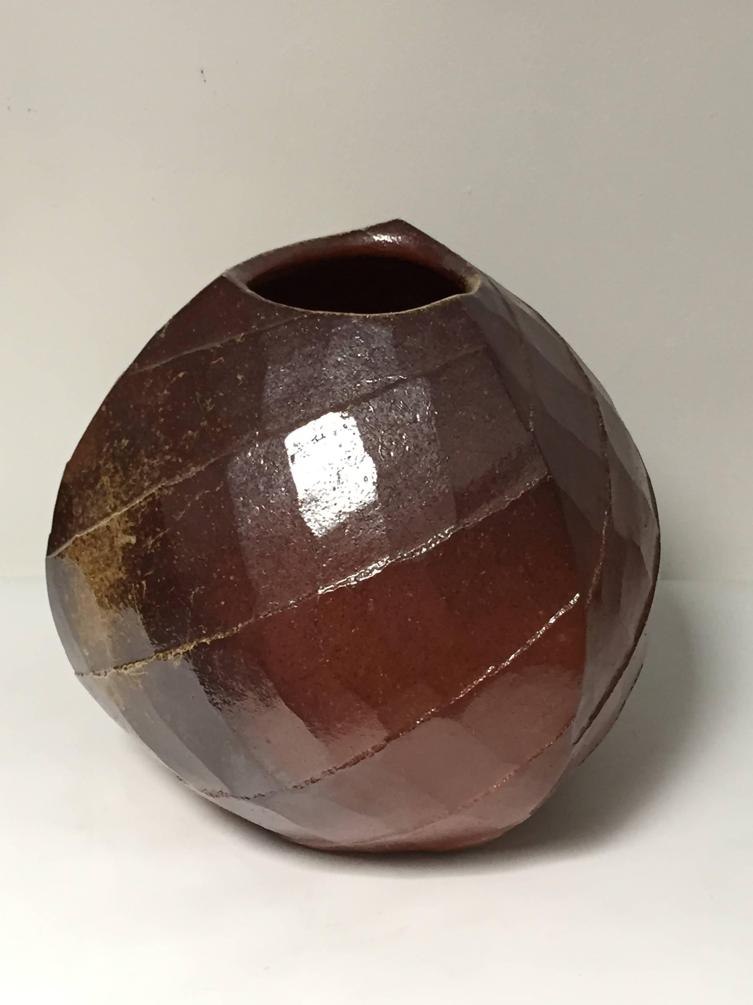 Japanese Contemporary Ceramic Jar by Nishihata Tadashi For Sale