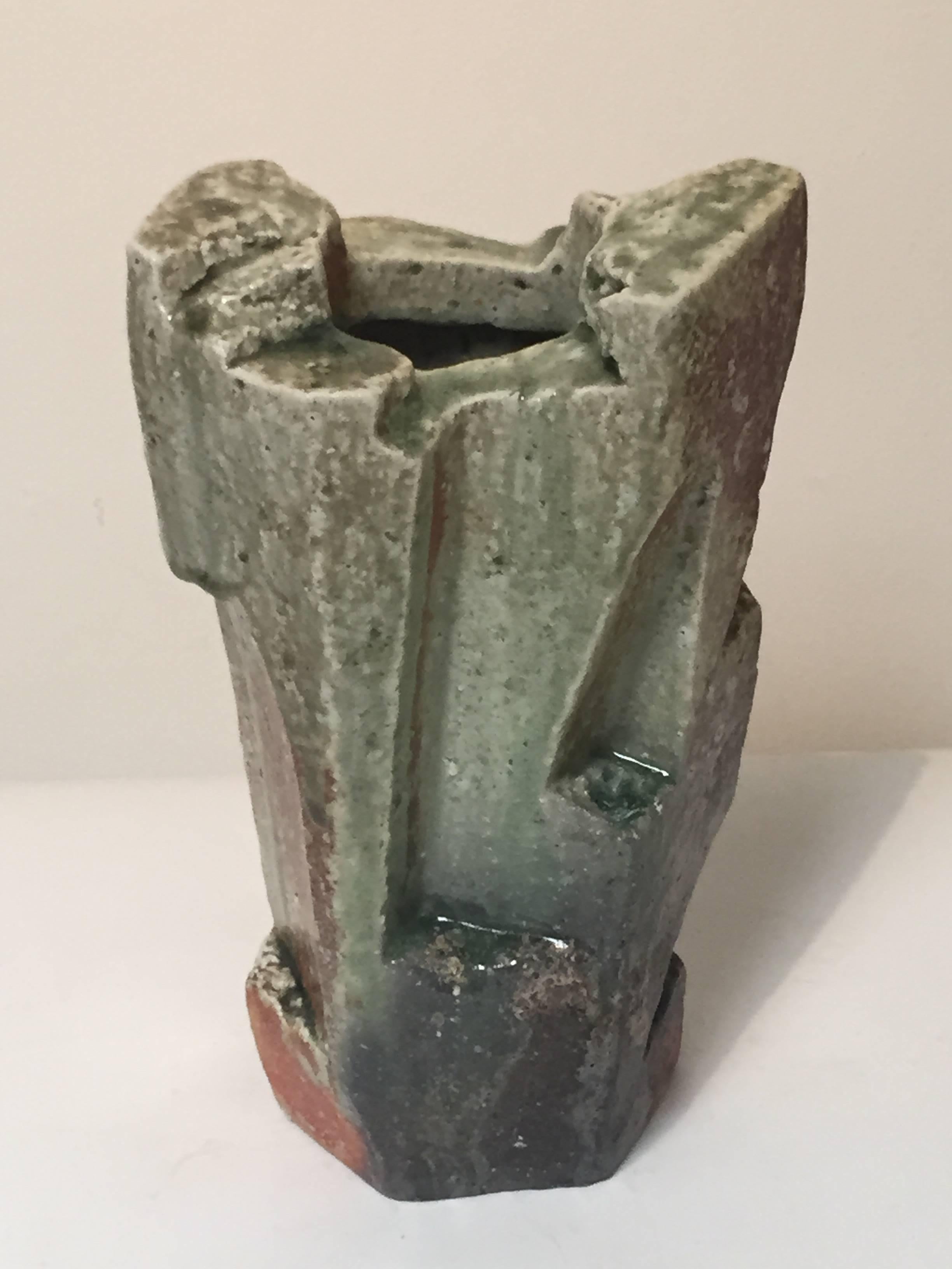 Contemporary Ceramic Vase by Fujioka Shuhei In Excellent Condition For Sale In Los Angeles, CA