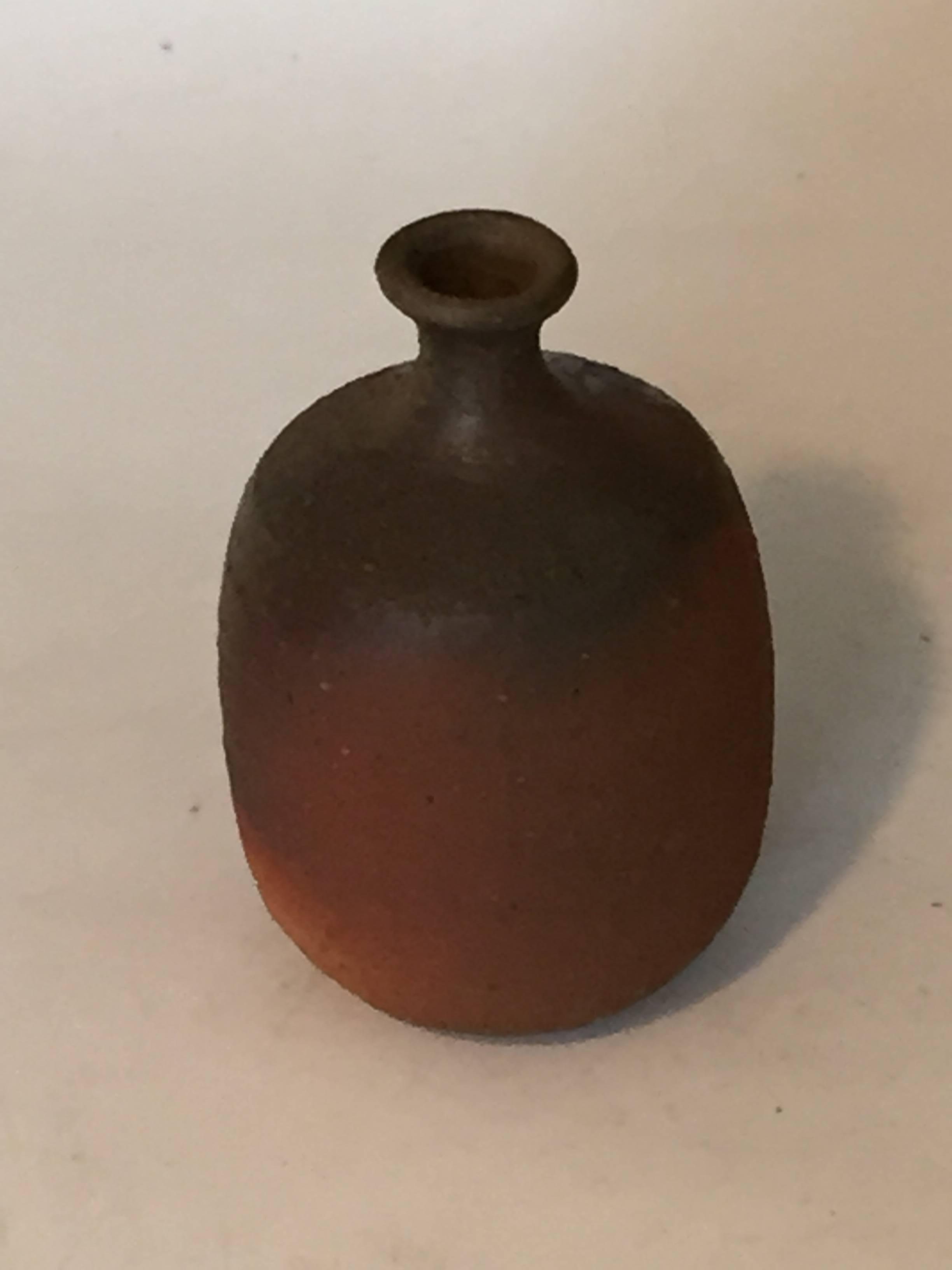 20th Century Ceramic Sake Bottle by Toshu Yamamoto In Excellent Condition In Los Angeles, CA