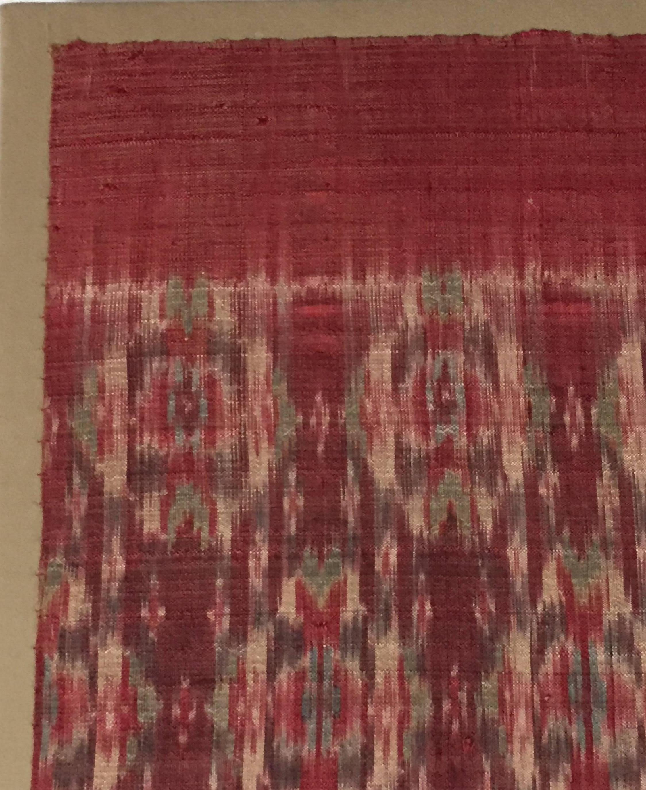 19th Century Indonesian Ikat Textile Fragment In Good Condition For Sale In Los Angeles, CA