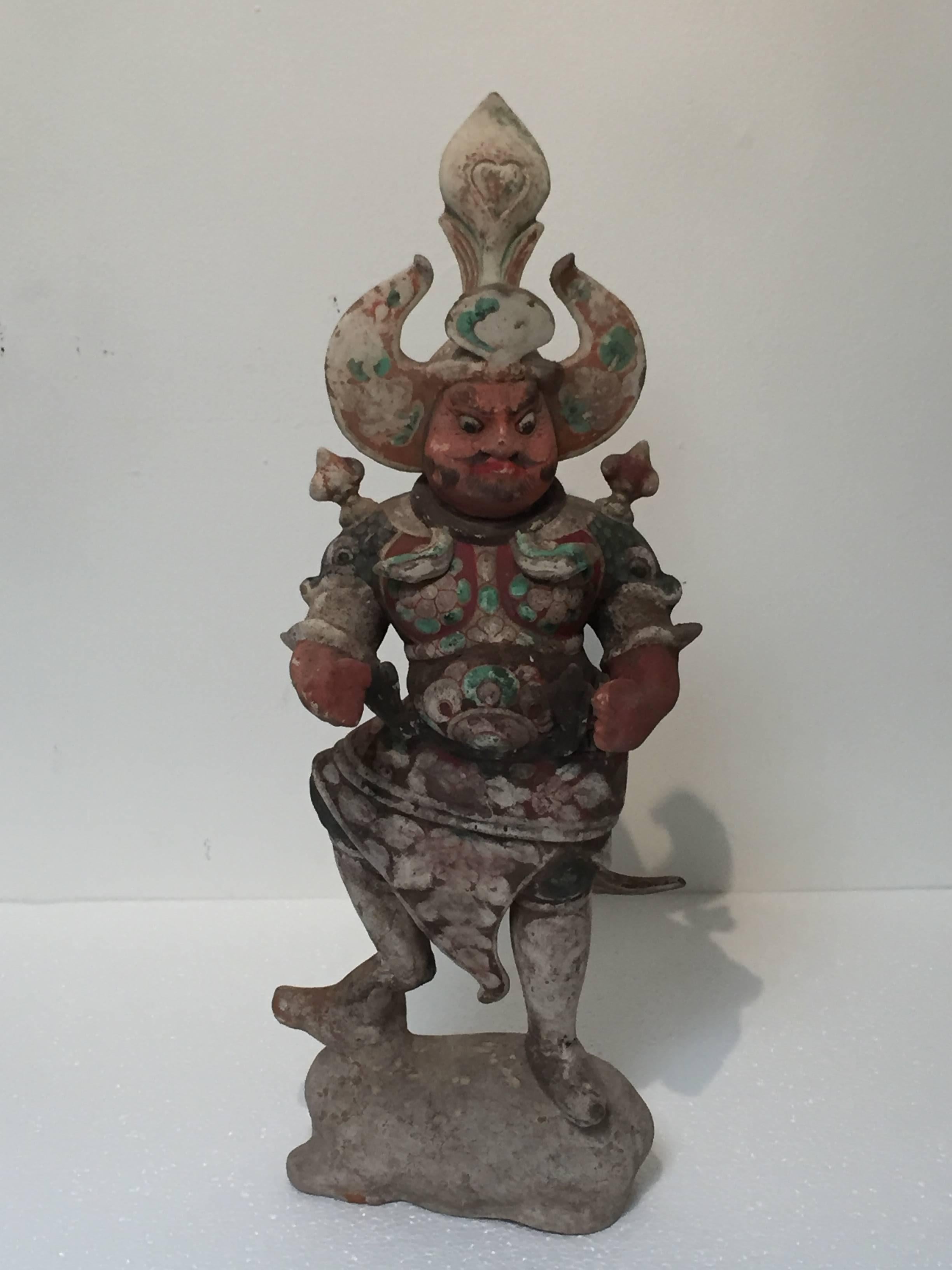 18th Century and Earlier 8th Century Tang Dynasty Guardian Figure