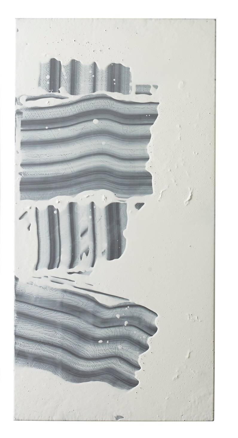 Minimalist Martha Sturdy, Resin on Steel Canvas 'Diptych', Contemporary 