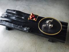 Charred Cedar Wood Coffee Table, Martha Sturdy