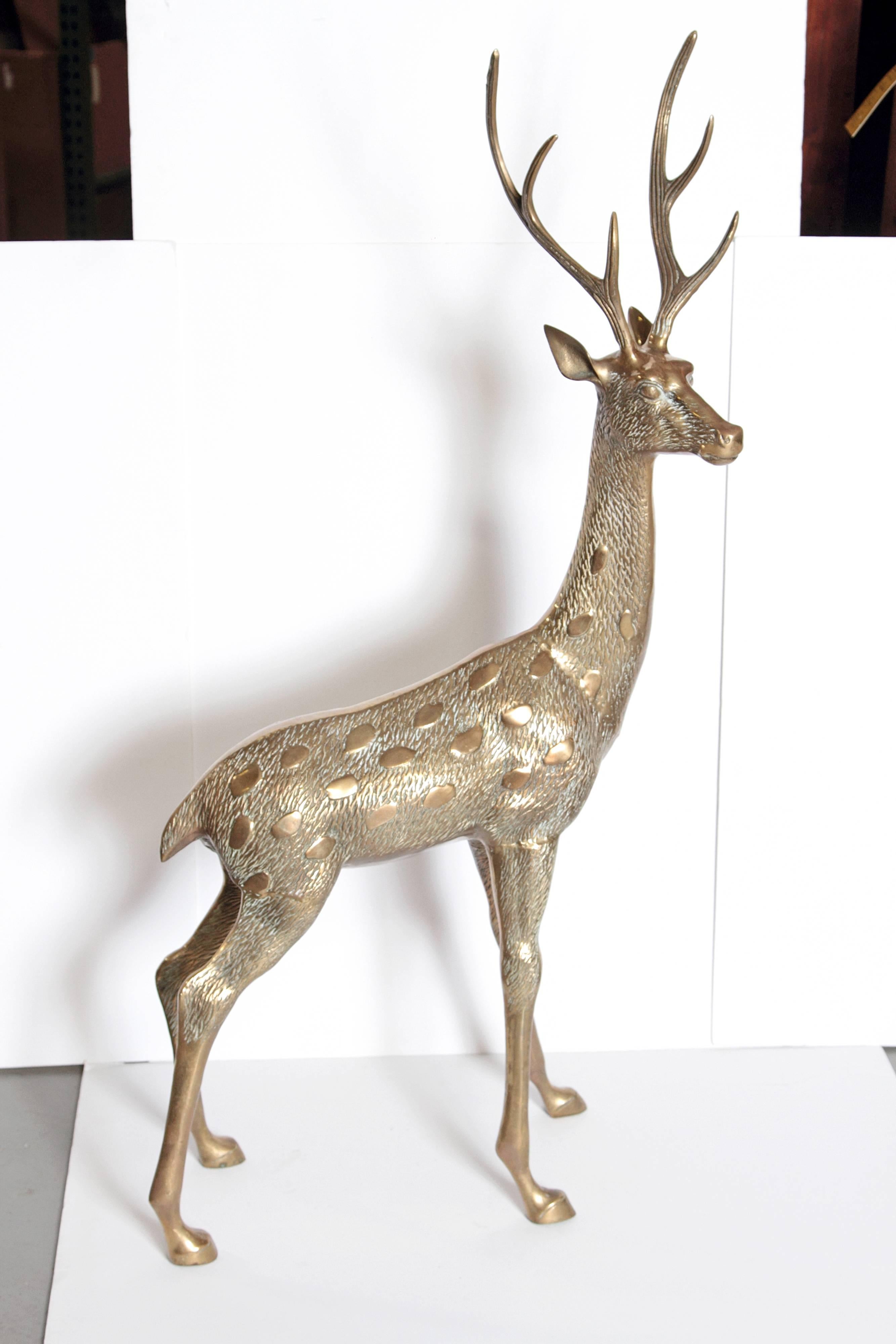 brass deer statue for sale