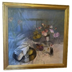 Gilt Framed Oil Painting "Reverie" by American Artist "Donna Phipps Stout"