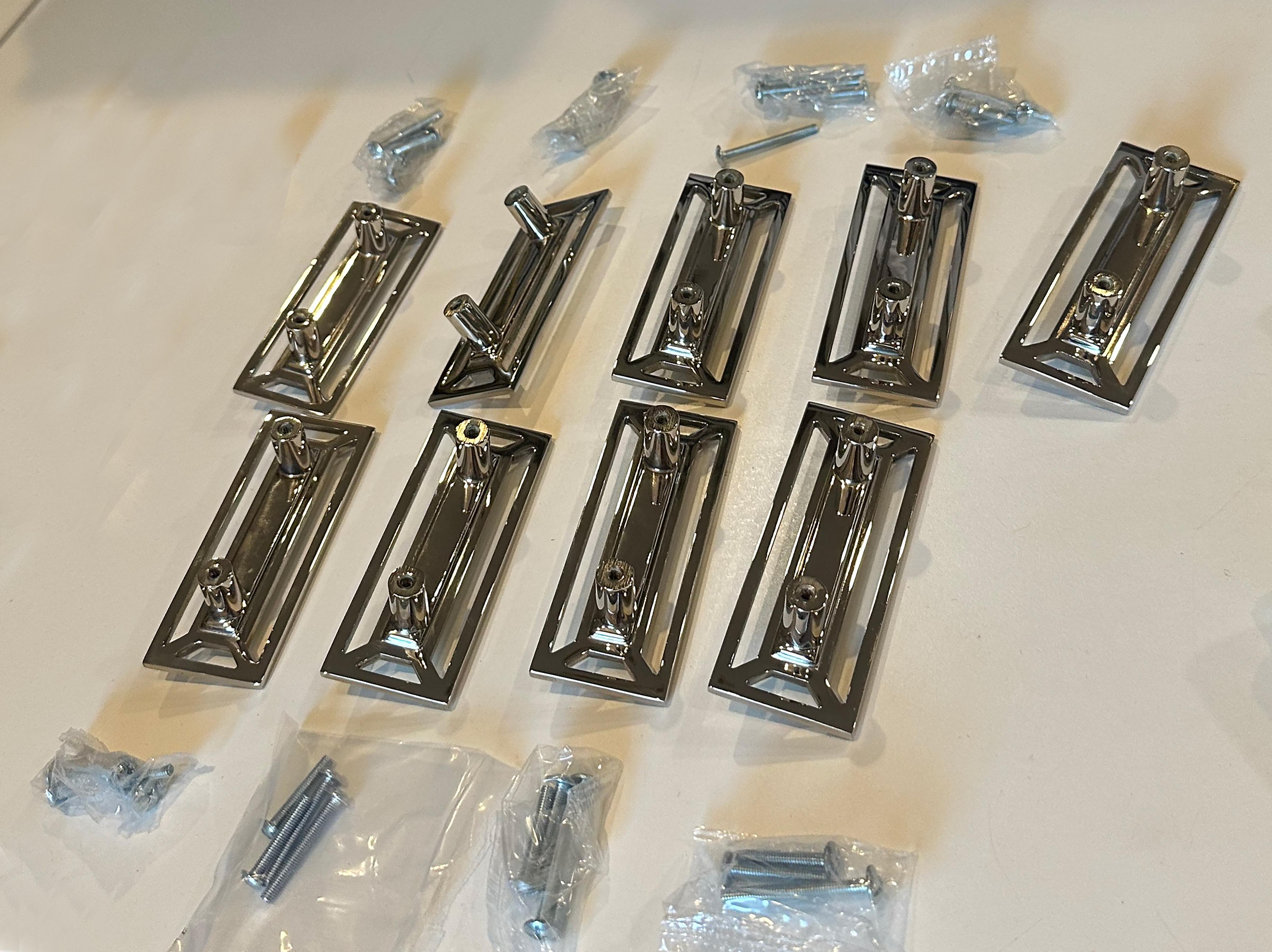 Satz McCoy Amazonit und Nickel poliert Custom Pulls (Stein) im Angebot