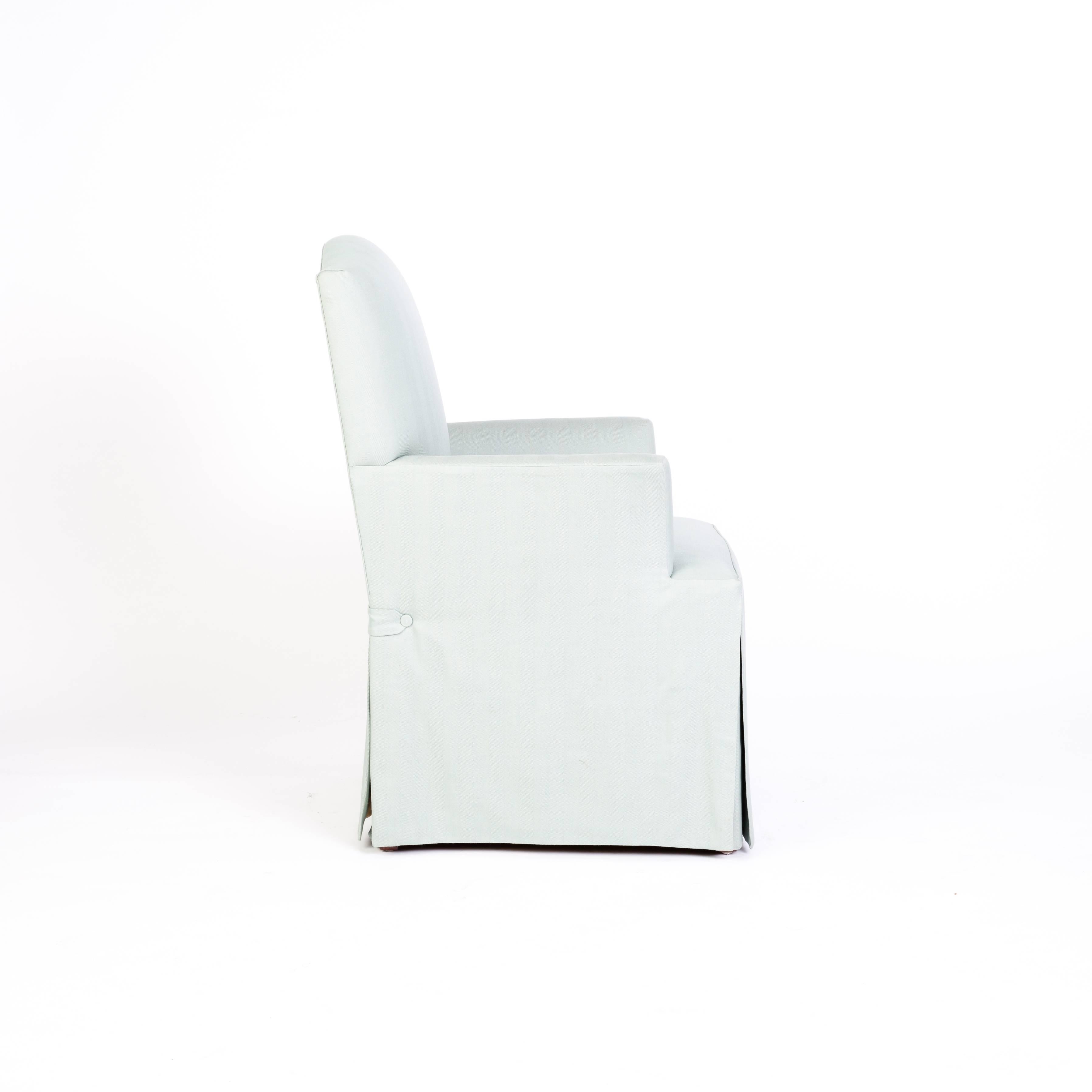 Blauer Sessel mit Riemchen im Zustand „Hervorragend“ im Angebot in Dallas, TX