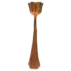 Lampadaire « Lotus Pod » contemporain de Robert Kuo, en laiton repoussé, édition limitée