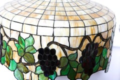 Vintage Stained Glass Hanging Light
