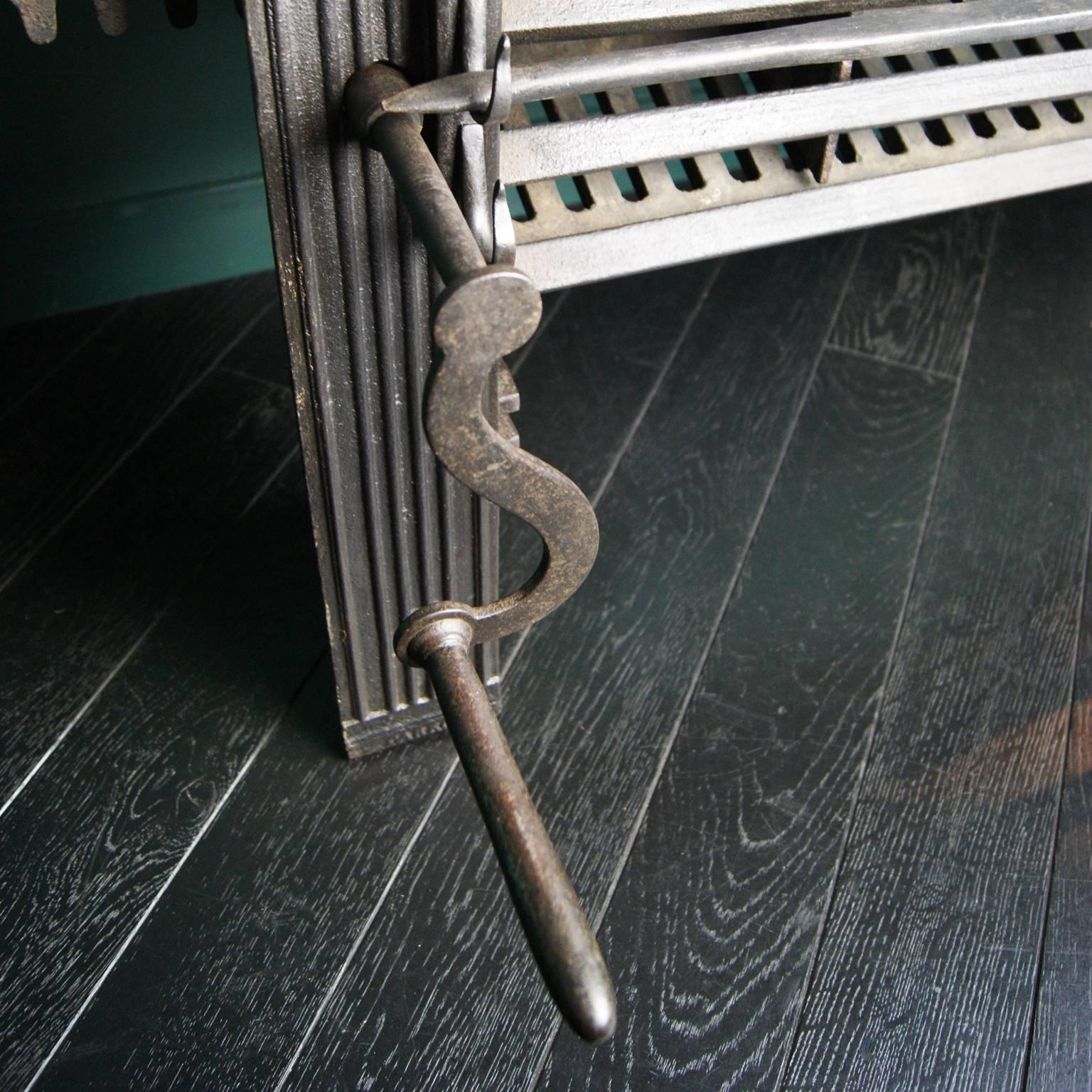 George III Early Carron Co Wrought-Iron Kitchen Fire Grate