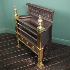 Brass and Wrought Regency Fireplace Fire Grate