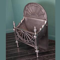 Polished Cast-Iron Fireplace Fire Basket