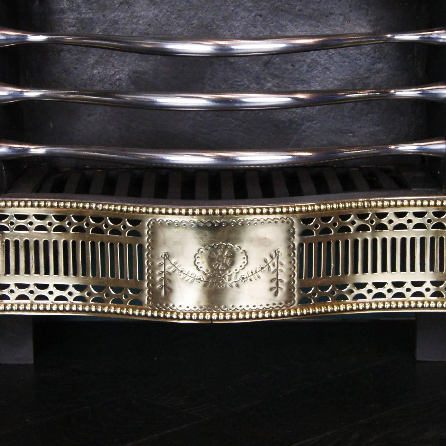 Brass Fireplace Dog Grate by Thomas Elsley In Excellent Condition For Sale In London, GB