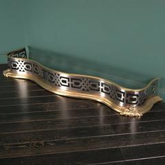 Regency Brass and Steel Fireplace Fender