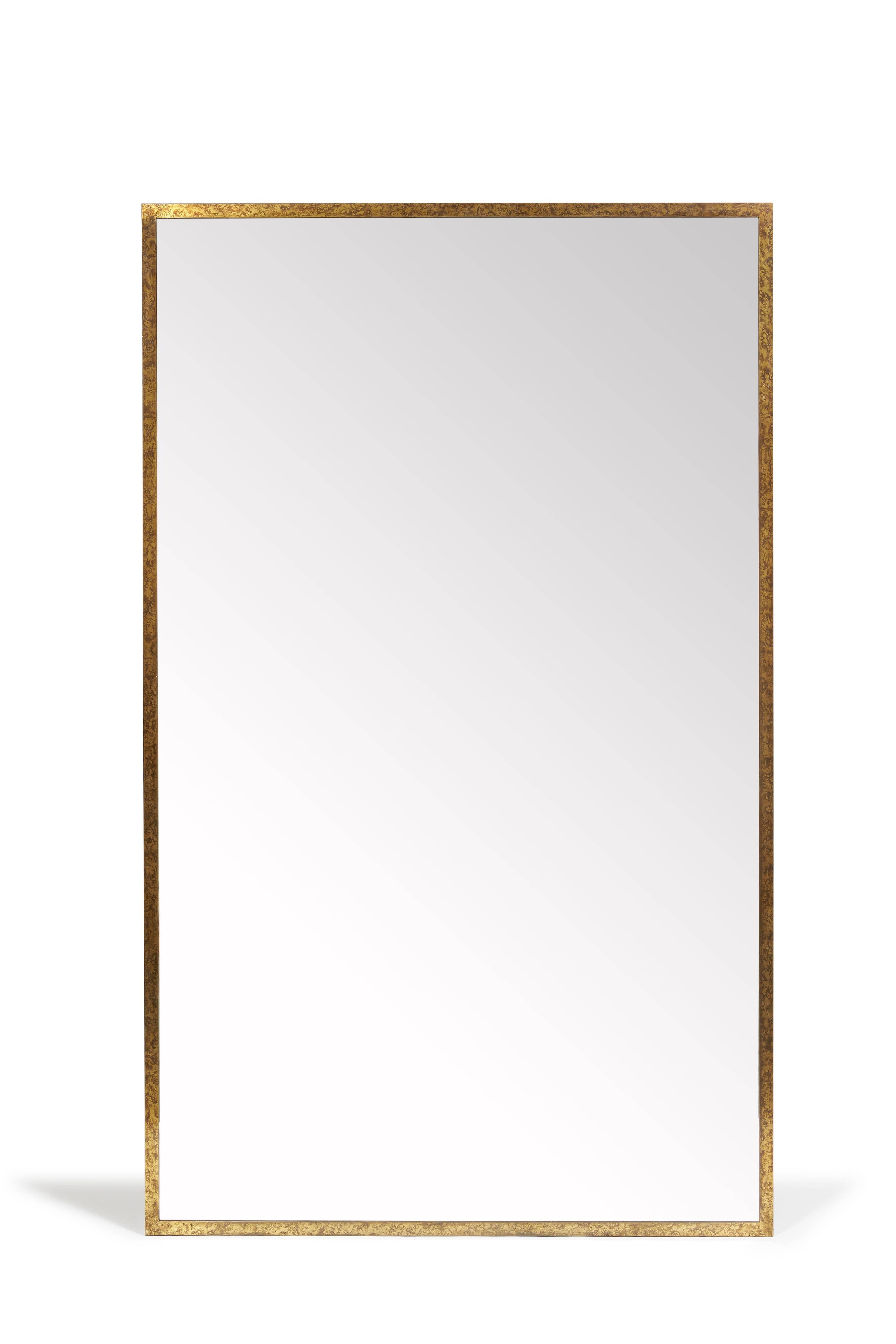 Rectangular frame in oxidized brass.