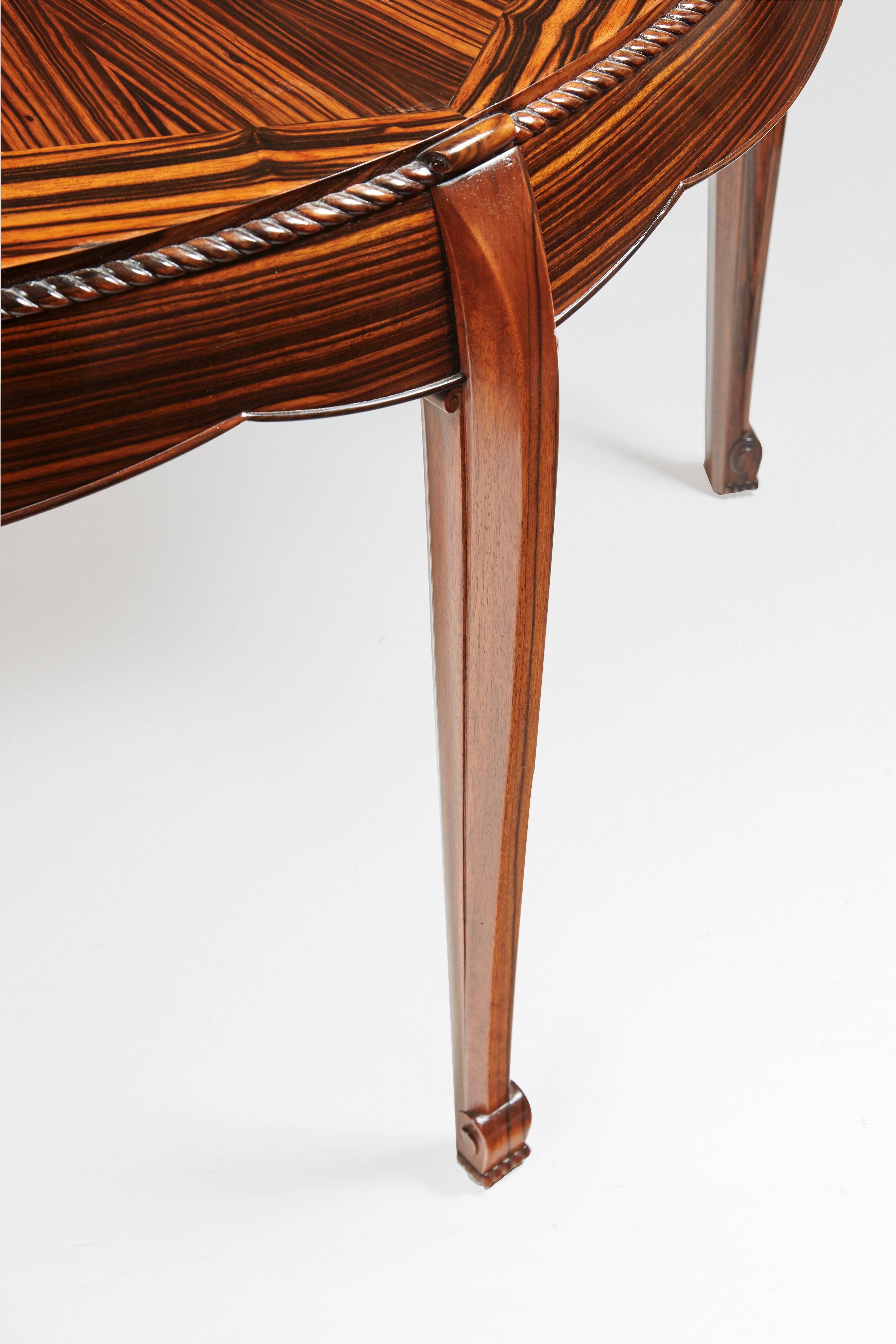 Art Deco Round Table by Sue & Mare, circa 1925