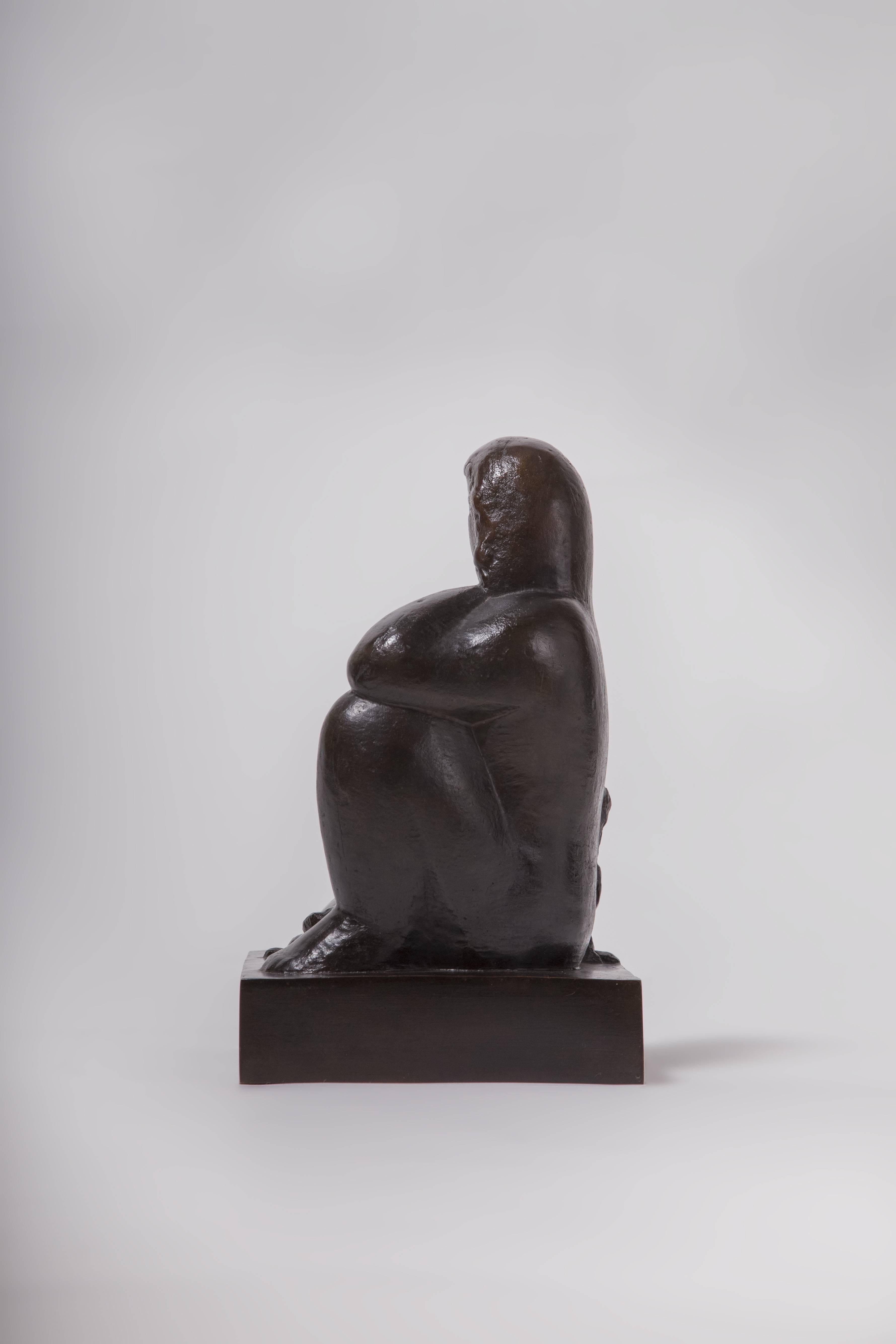 Patiné Sculpture Nu Sitting de Joseph Csaky, 1929 en vente