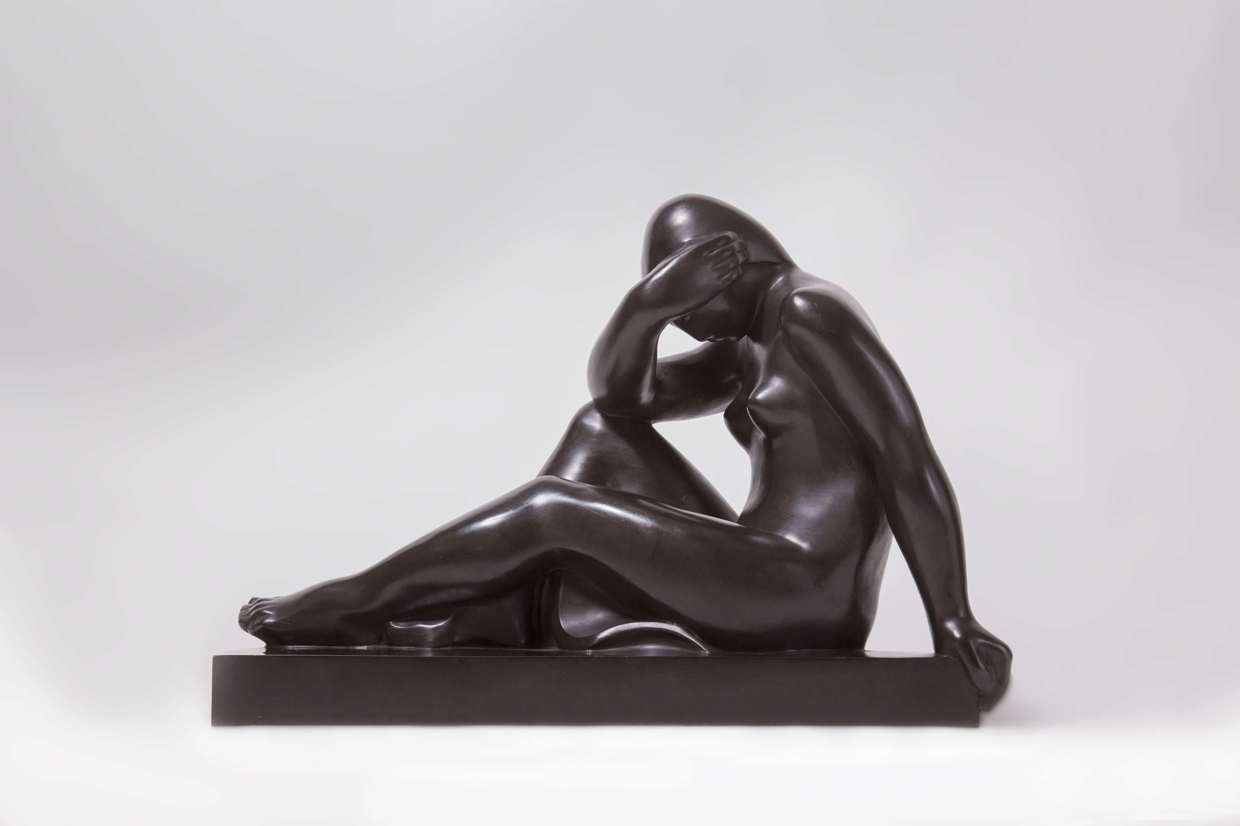 Sculpture in bronze with black patina.
Signed and numbered 5/8. Stamped with the foundry stamp Landowski and marked AC (Atelier Csaky).
Model from circa 1930, the present cast is a postmortem edition from Landowski foundry.