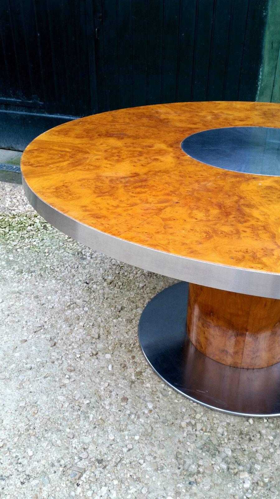 20th Century Willy Rizzo Dining Table model 