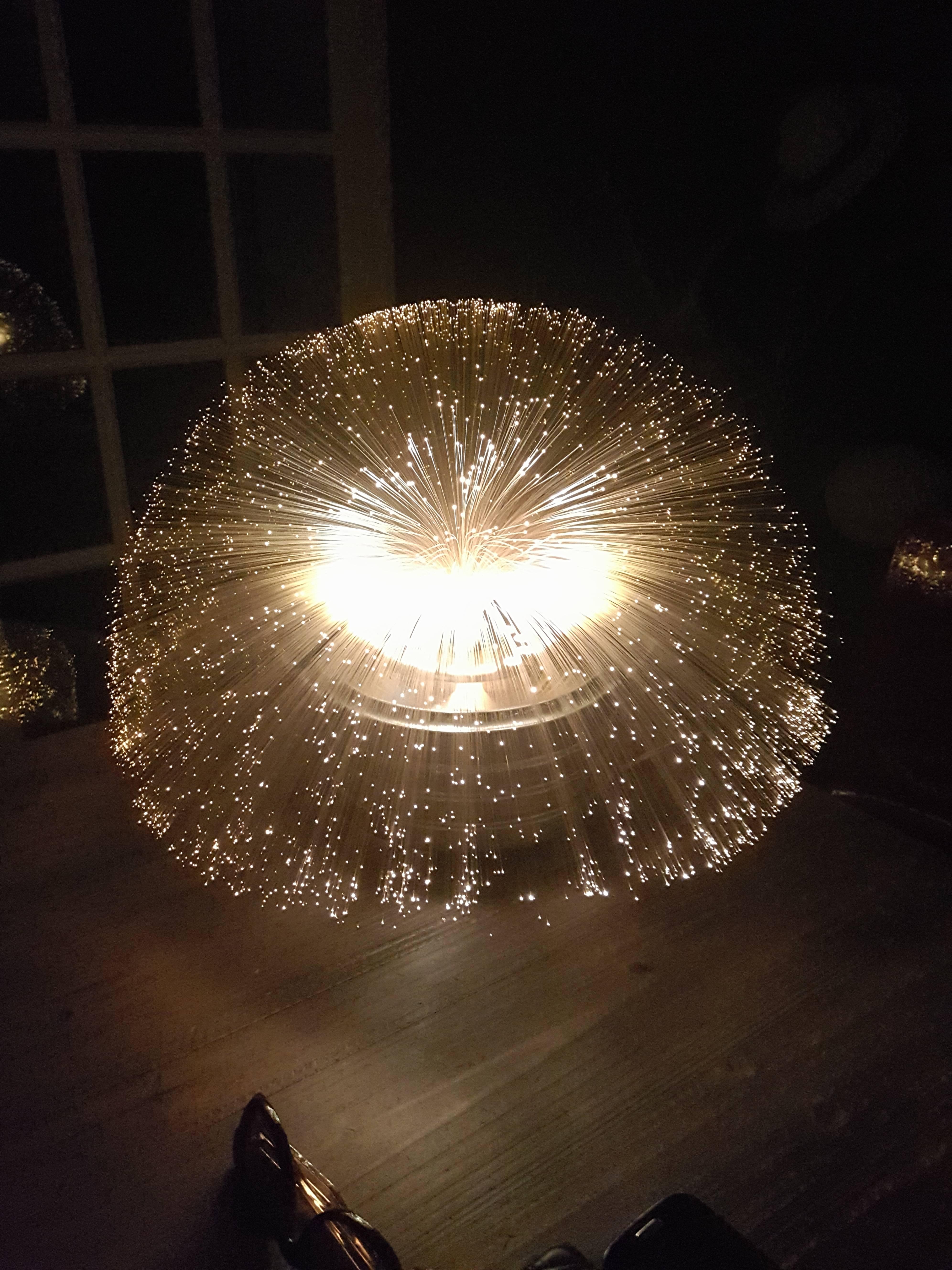 rotating fiber optic lamp