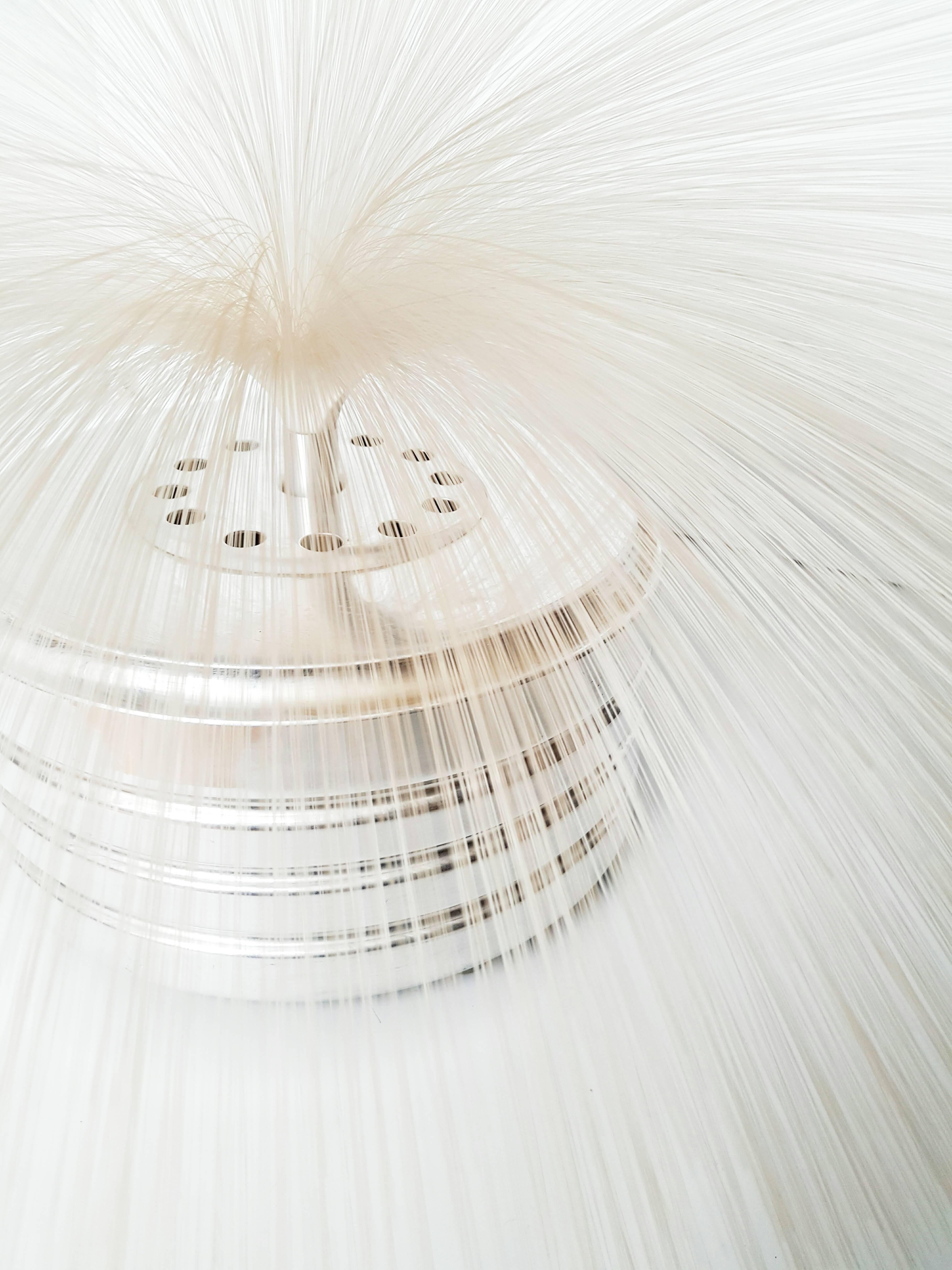 French Fantasia Fiber Optic Rotating Lamp, circa 1970