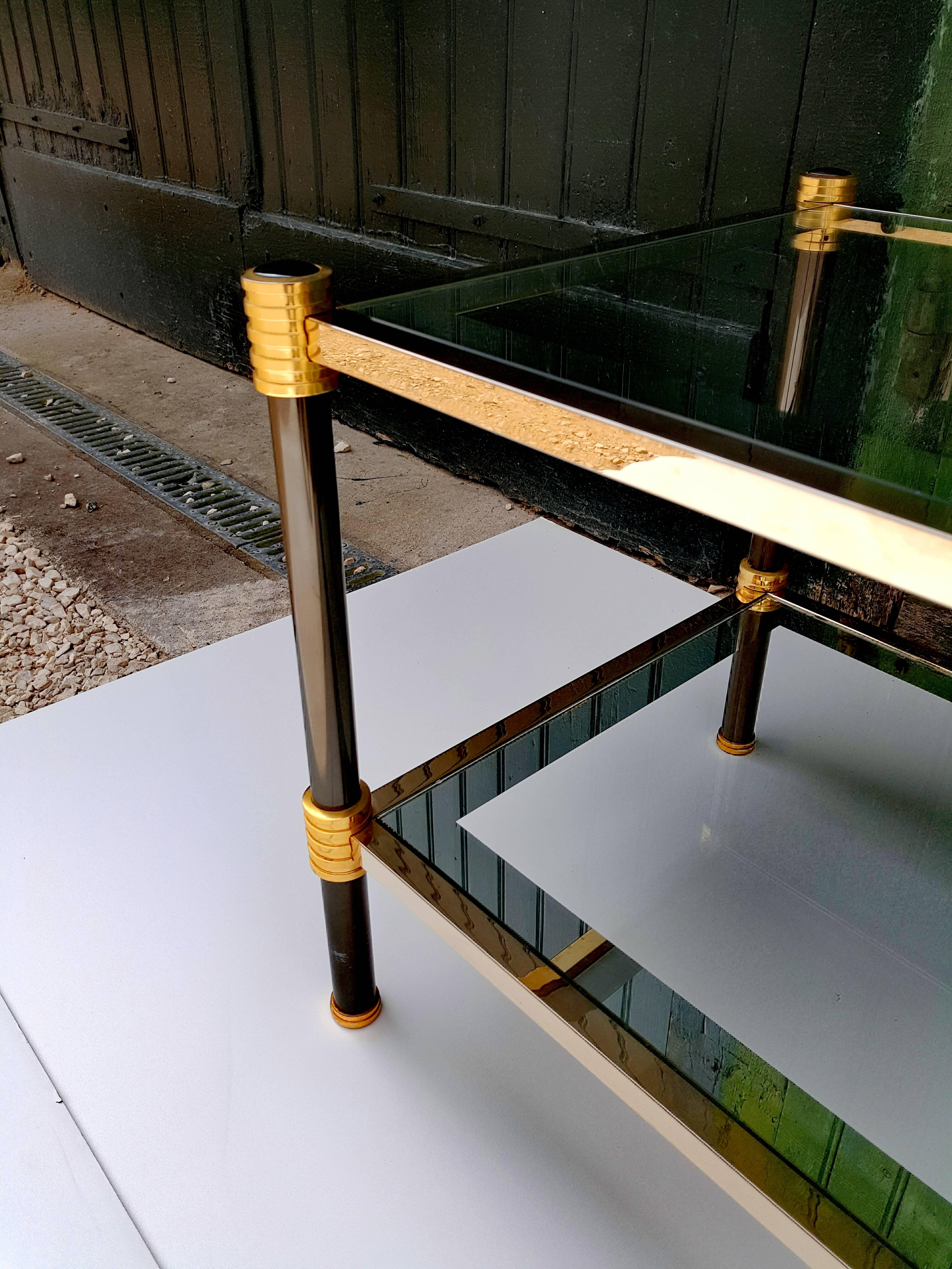 Brass Mid-Century French End Table by Maison Raphael For Sale