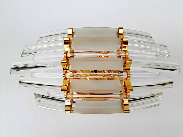 Rare and Massive Venini Murano Glass Sconces, Italy, 1960s In Excellent Condition For Sale In L'Escala, ES