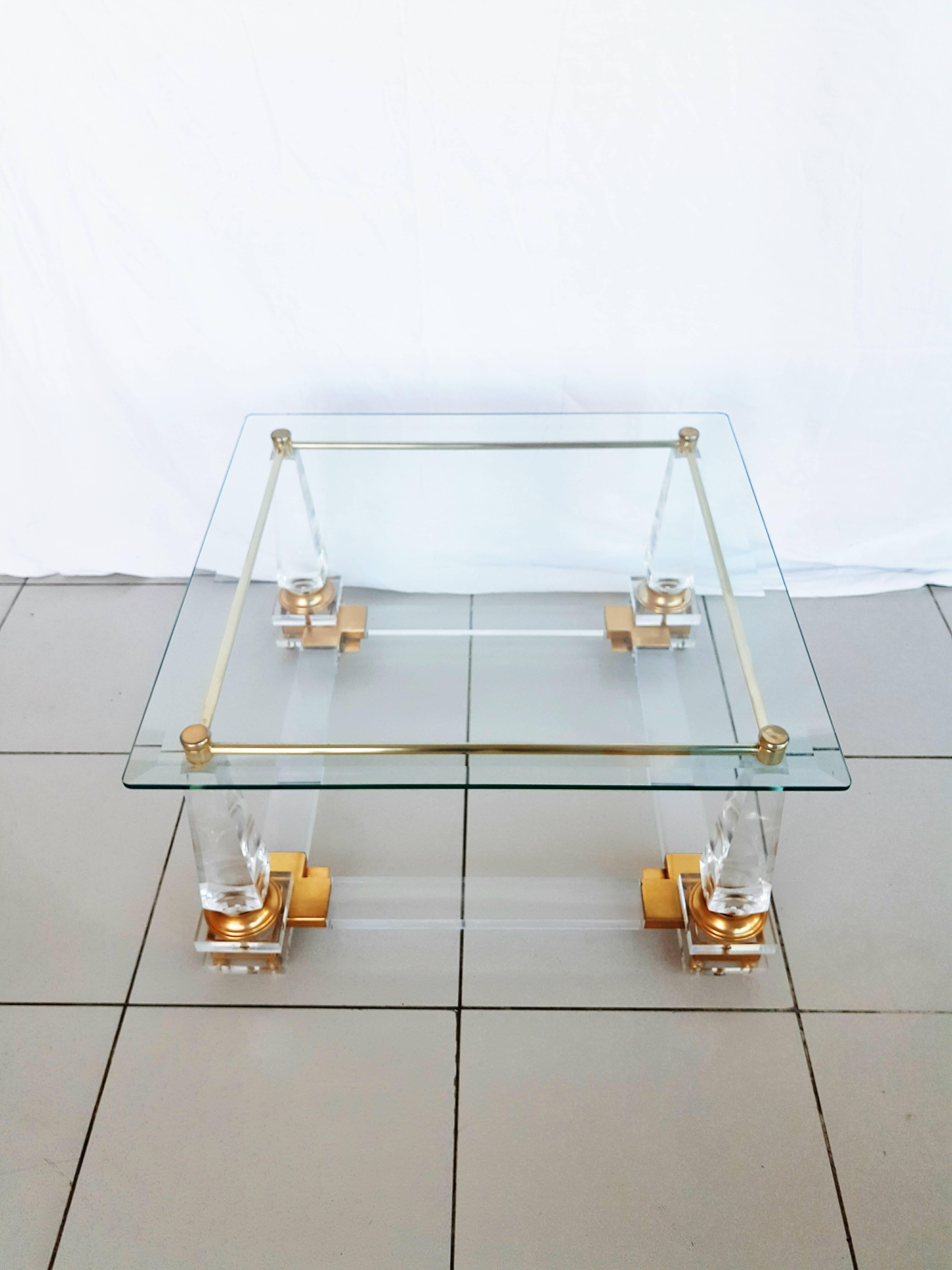 French Coffee Table Maison Jansen Style, 1970s 5