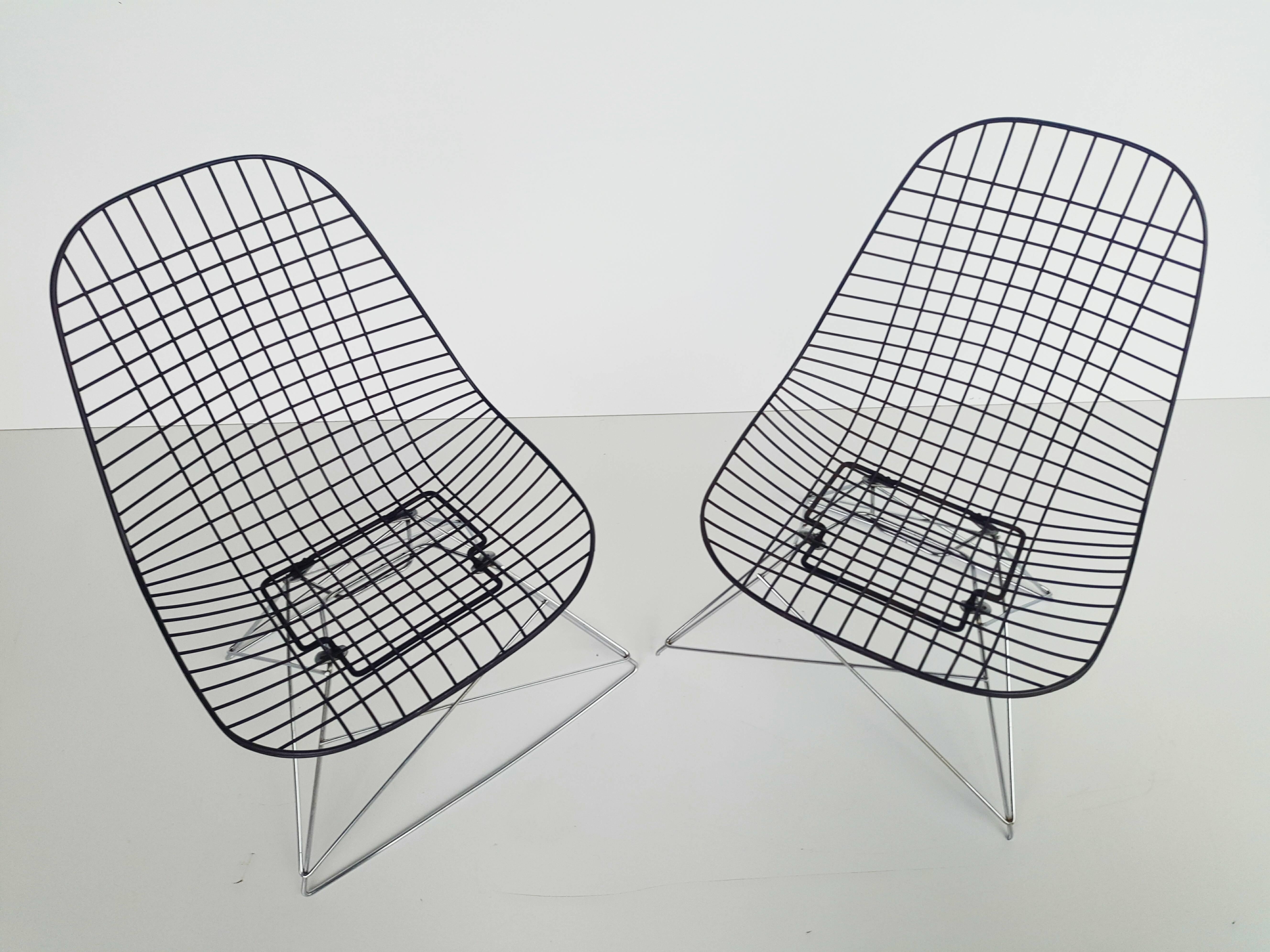 Rare Pair of Early Charles and Ray Eames LKR-2 Lounge Chair by Herman Miller 3