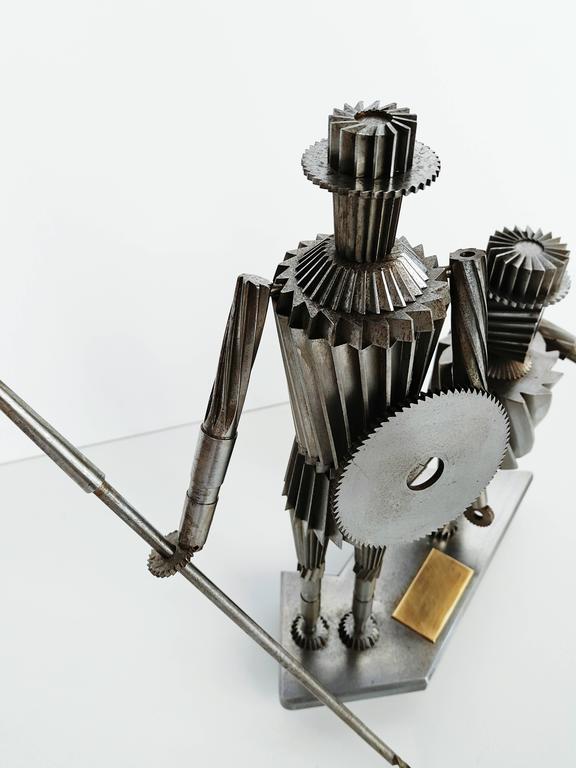 Don Quixote and Sancho Metal Sculpture Circa 1967 For Sale at 1stDibs