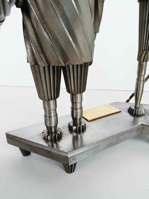 Don Quixote and Sancho Metal Sculpture Circa 1967 For Sale at 1stDibs