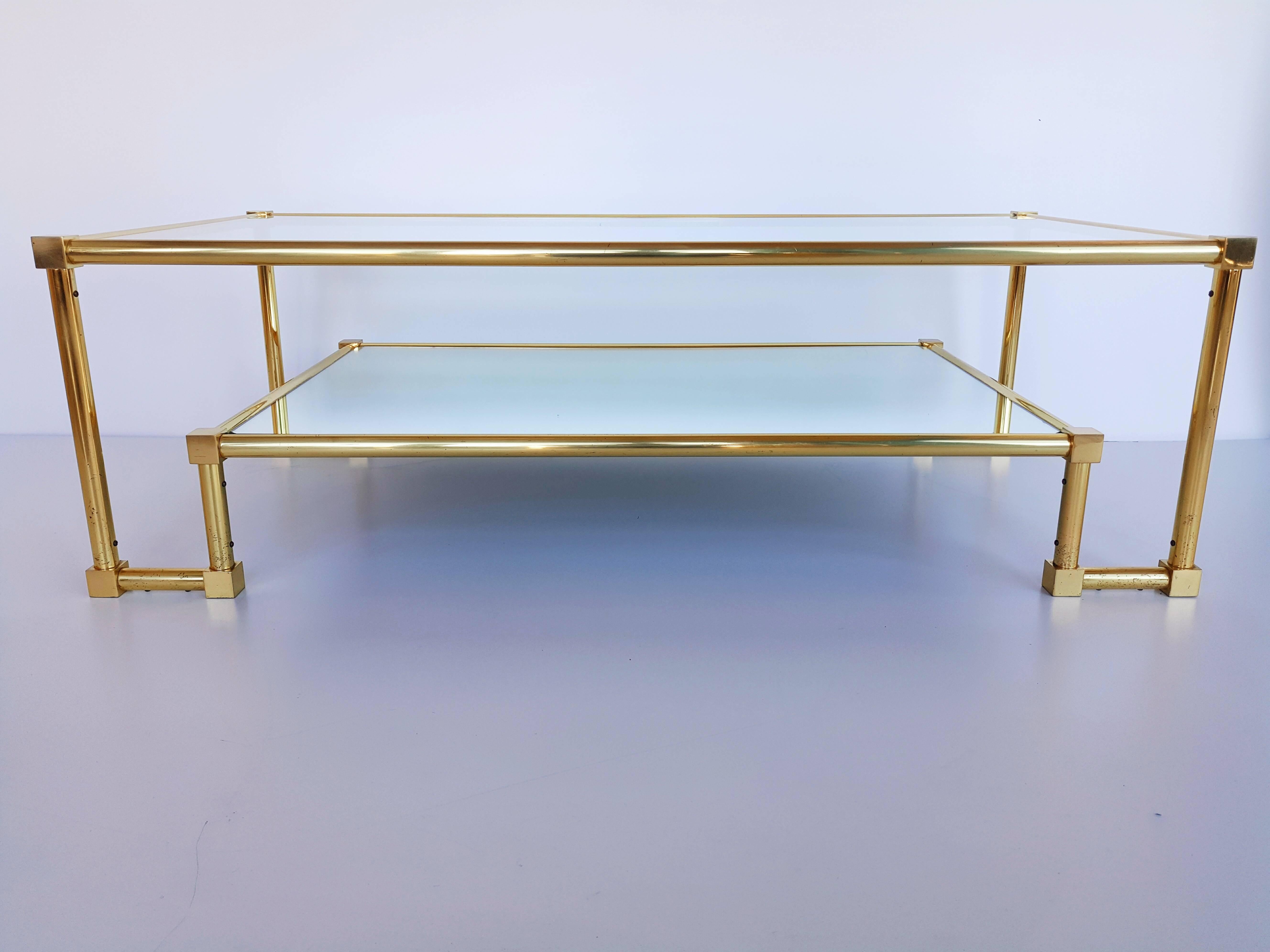 French Brass Coffee Table, 1960s 1
