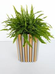 Romeo Rega Brass and Chrome Planter, 1970s