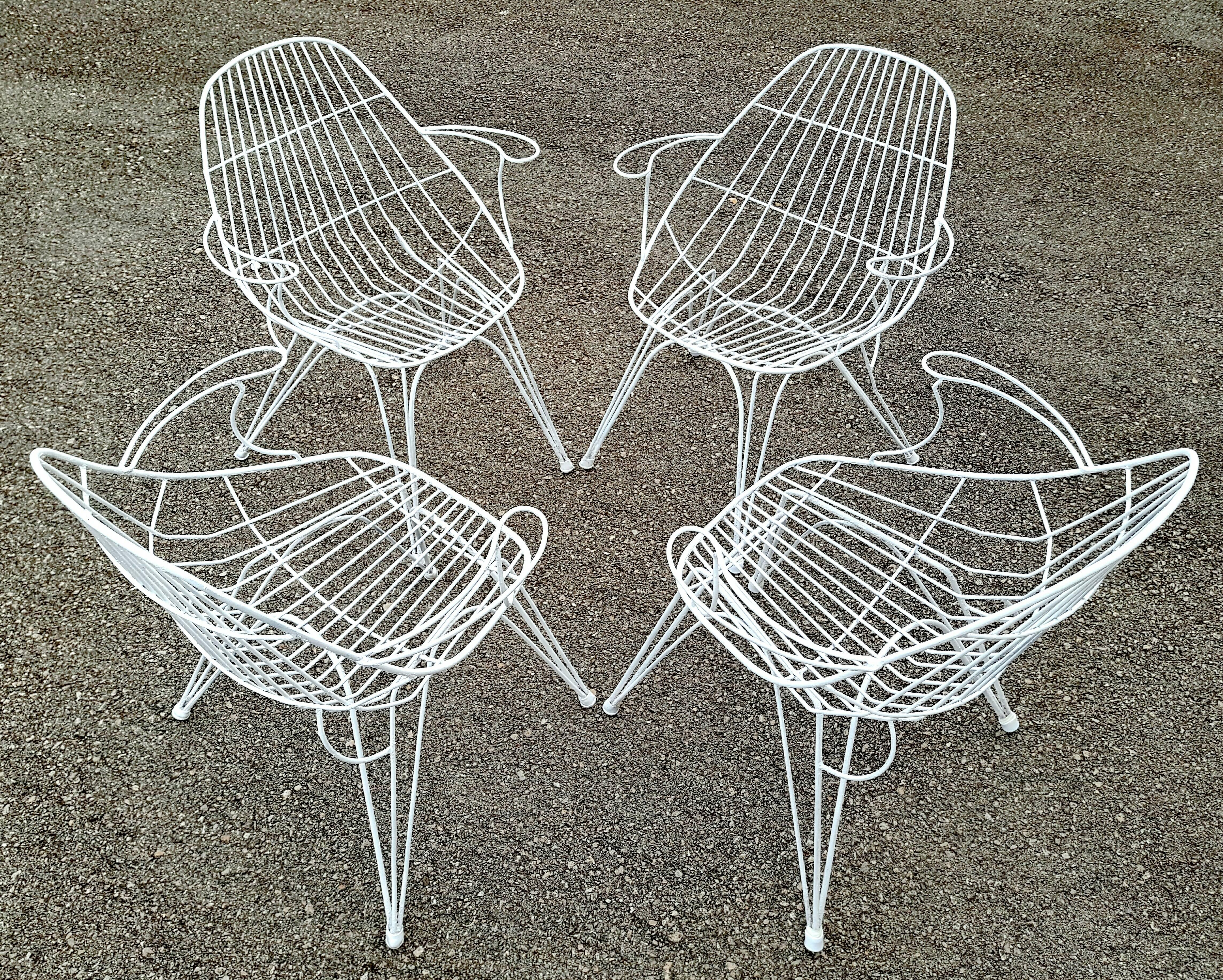 Rare Set of Italian Iron Armchairs, 1950s 4