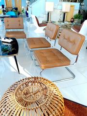 Pair of Tan Mb-Tex Lounge Chairs, circa 1970