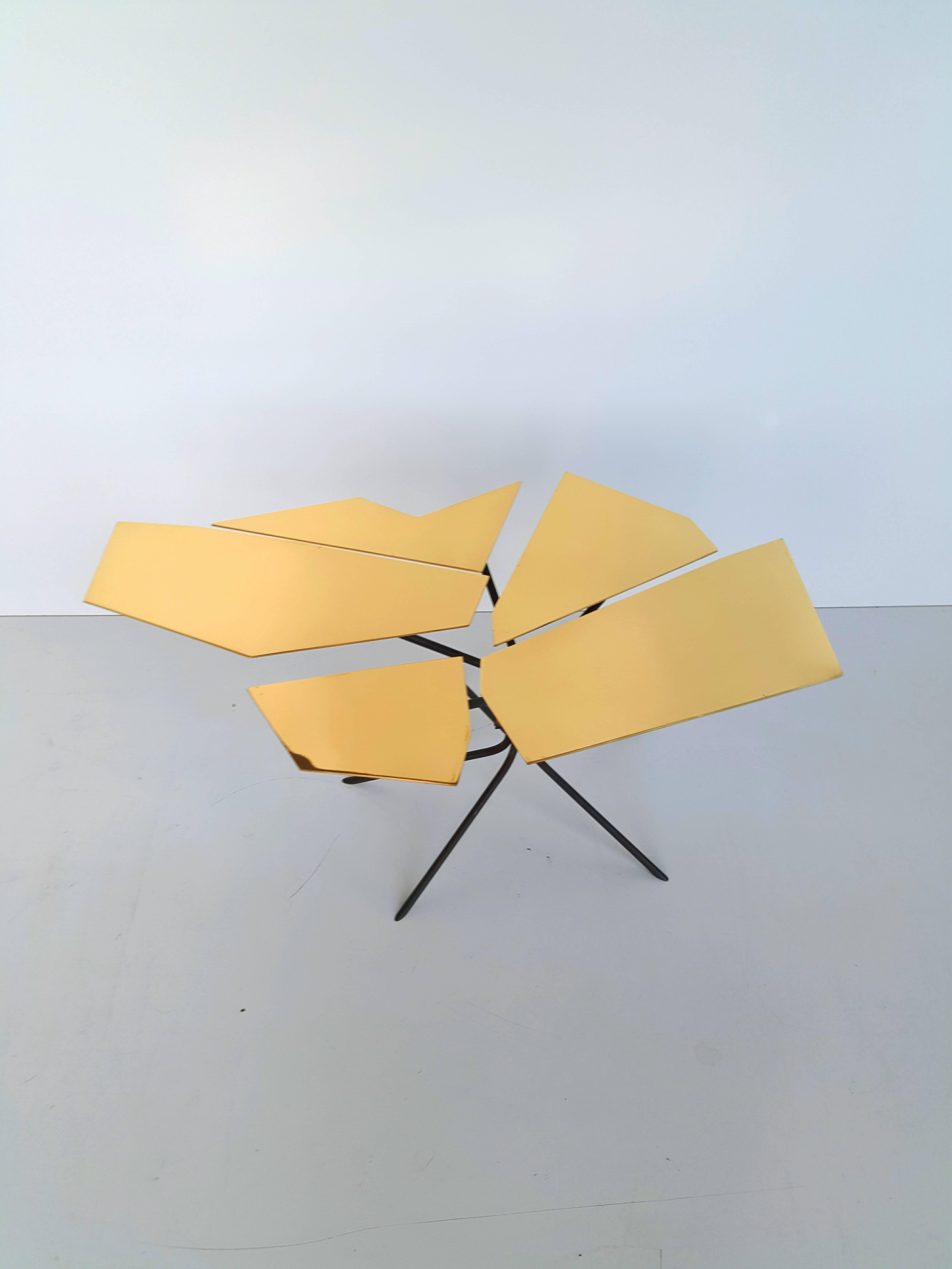 Brass Italian Mid-Century Side Table, 1960s For Sale 3