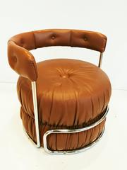 French Pouf Chairs, 1970s
