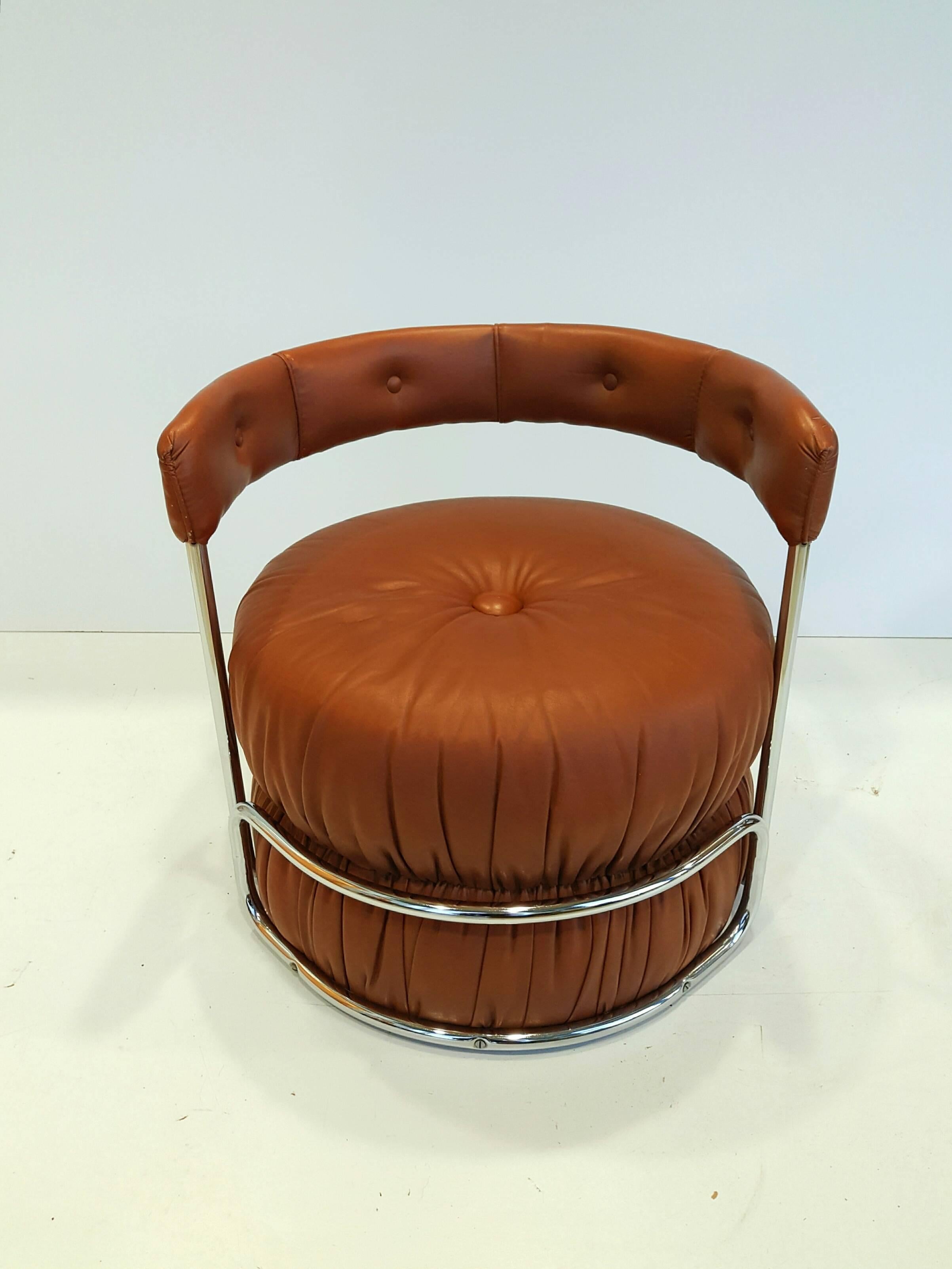 French Pouf Chairs, 1970s For Sale 4