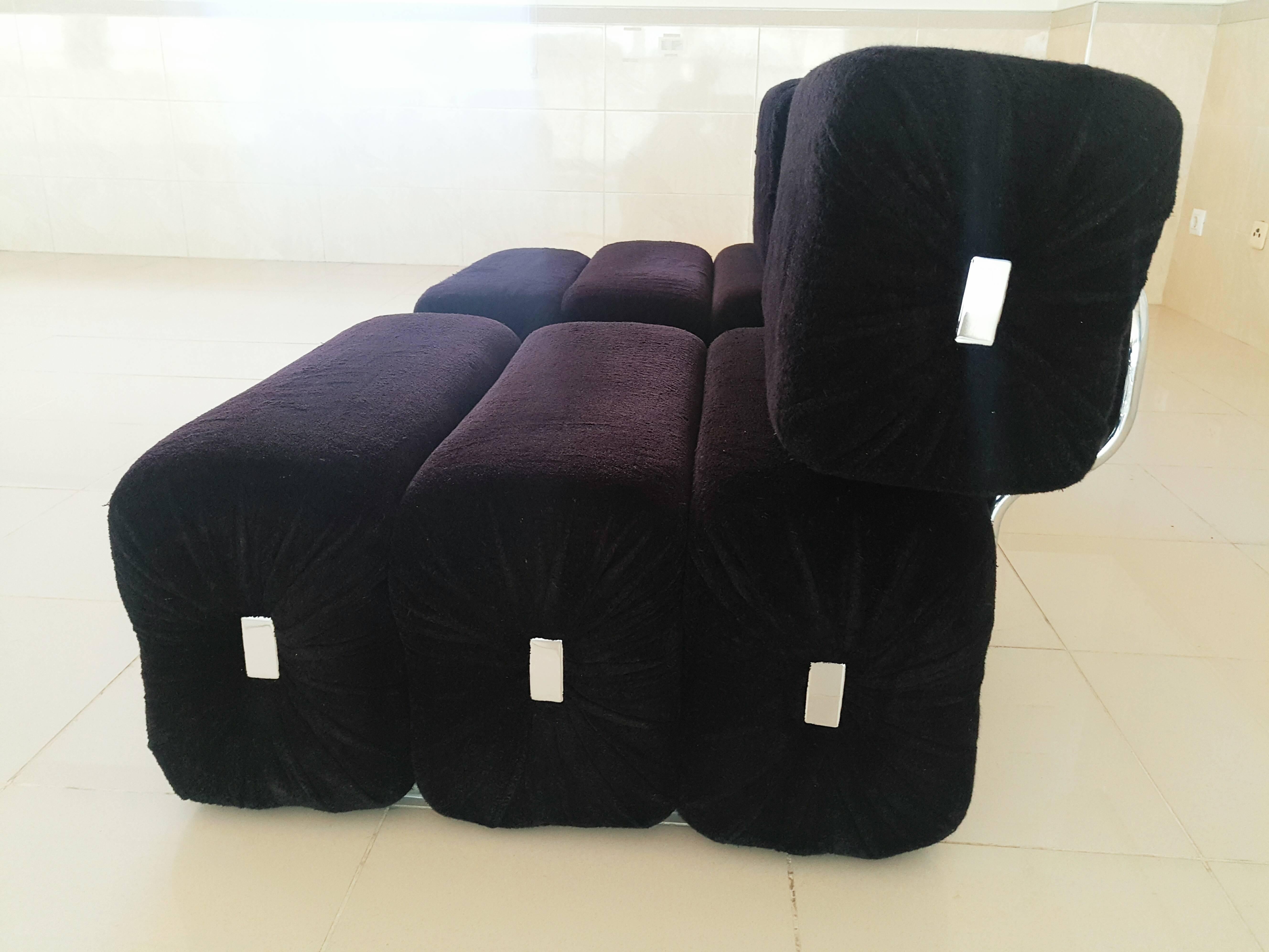 Rare Pair of French Lounge Armchairs, 1970s In Excellent Condition In L'Escala, ES