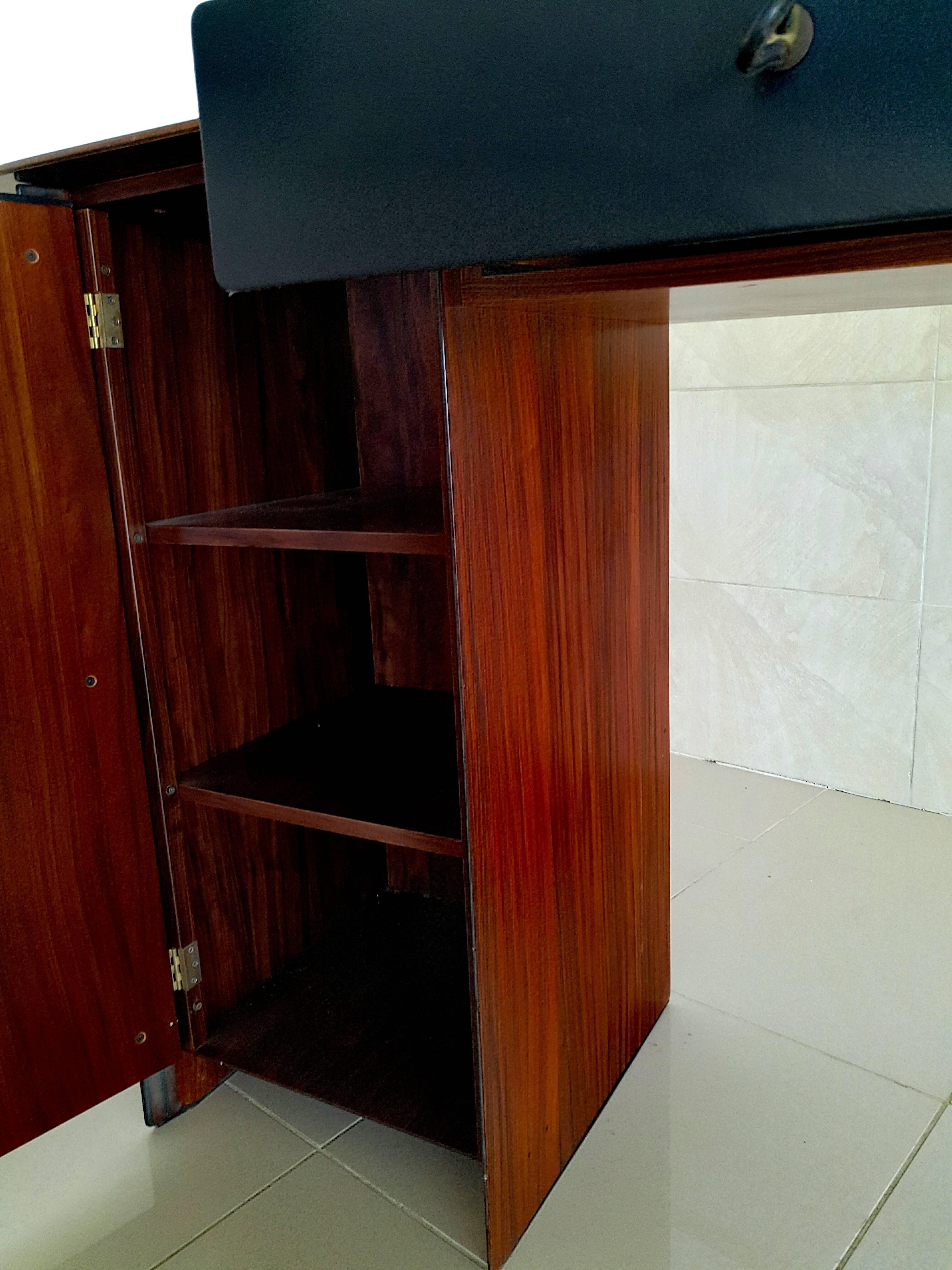 Very Large Rosewood Artona Console by Afra and Tobia Scarpa for B & B 4