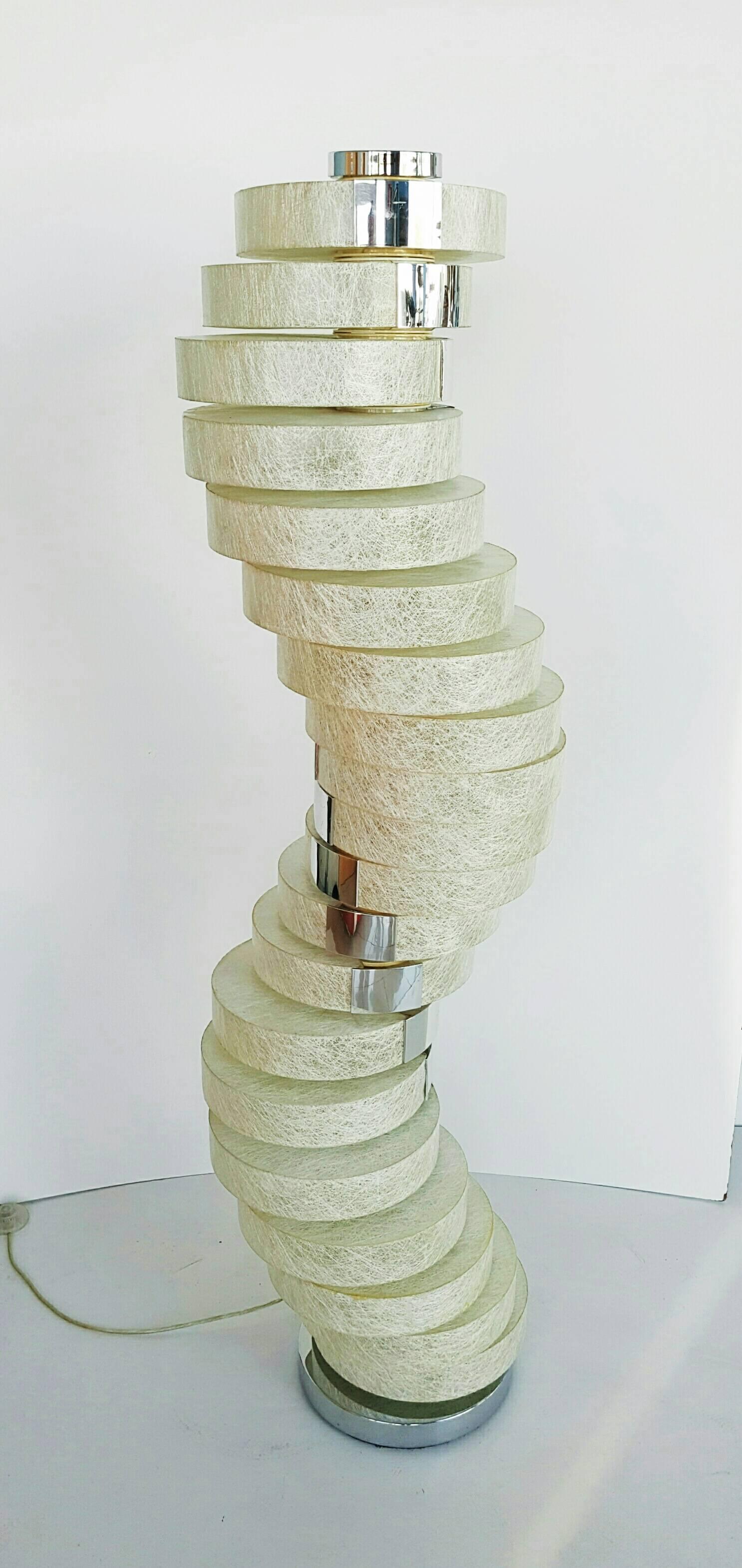 Chrome Large Floor Lamp by Josep Patsí for Grok, 1990s