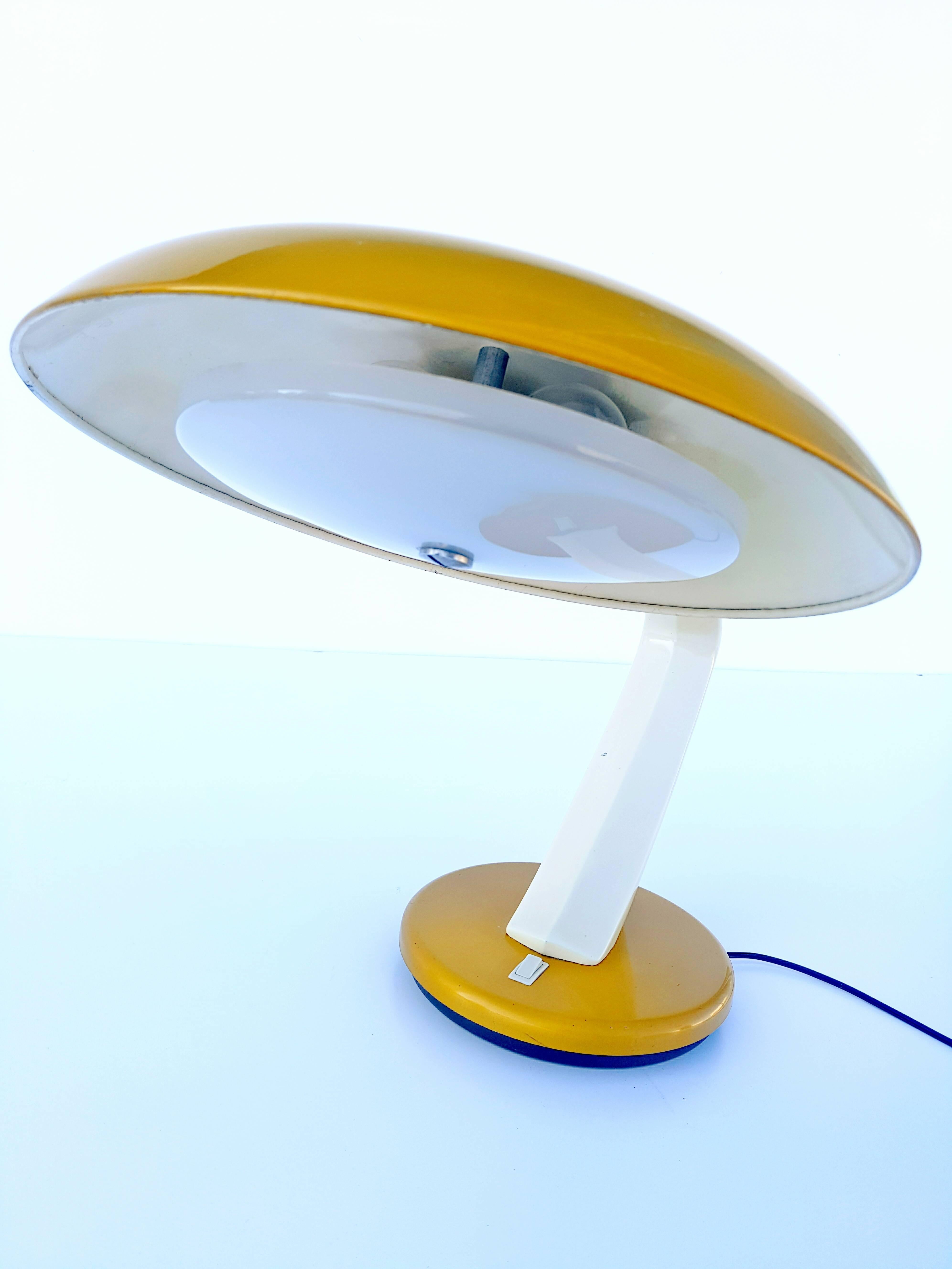 Metal Fase Table Lamp Model Boomerang 64, circa 1960