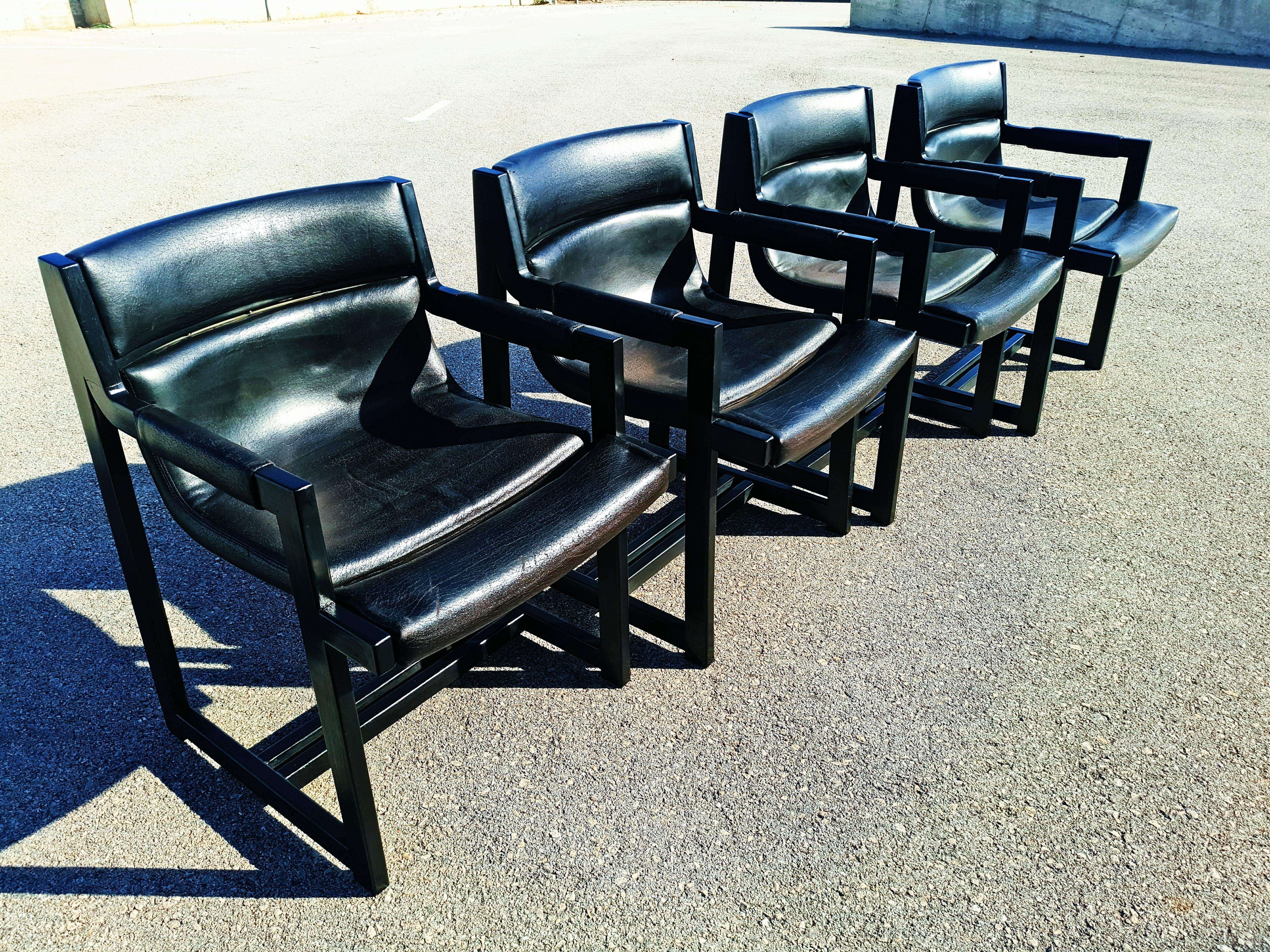 Set of Four Armchairs by Roche Bobois, France, 1970s 2
