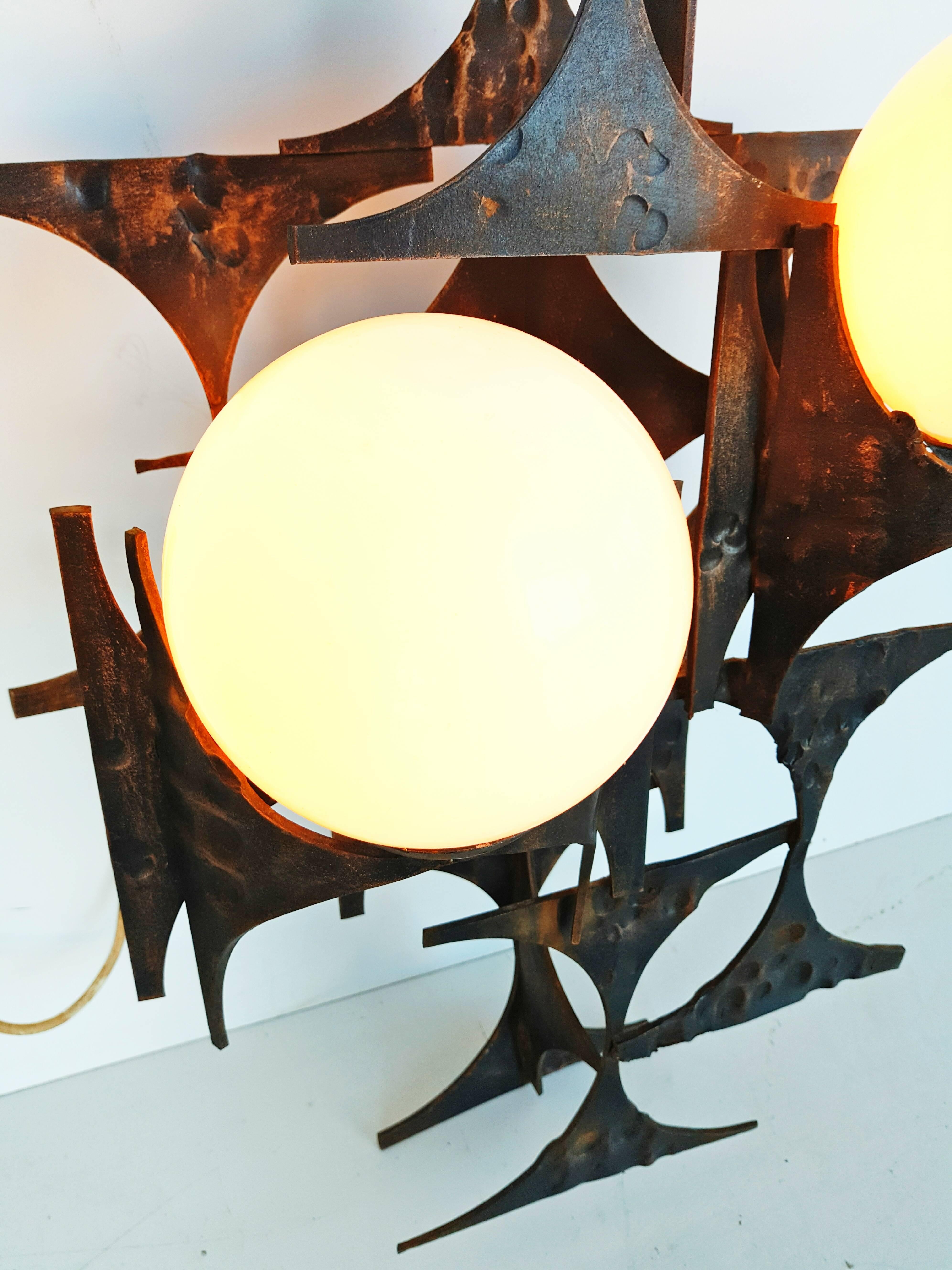 Large 1960s Brutalist Sconce by Marc Weinstein 1