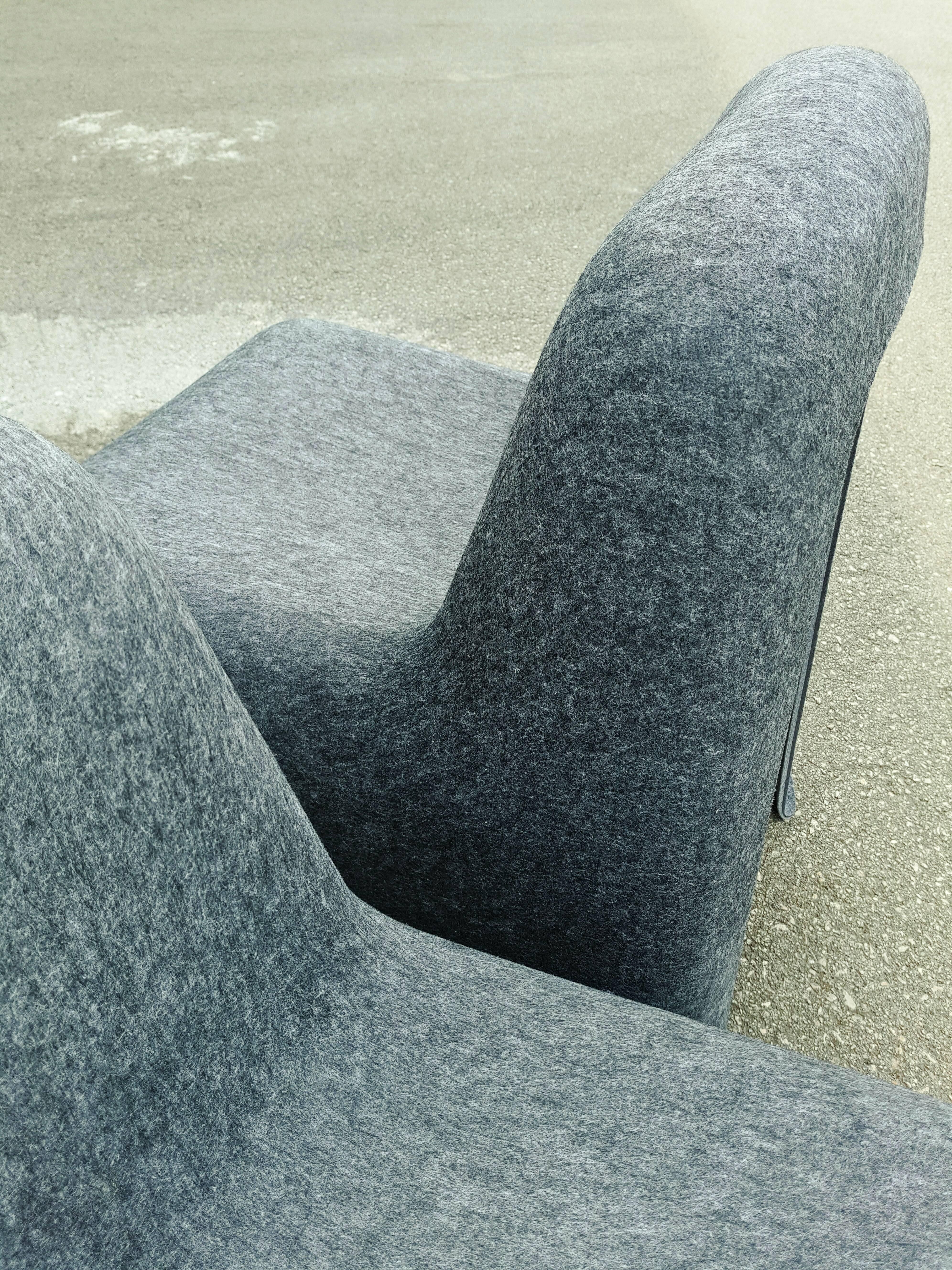 Fabric Pair of Nobody Chairs by Poul Christiansen and Boris Berlin, Denmark, 2007