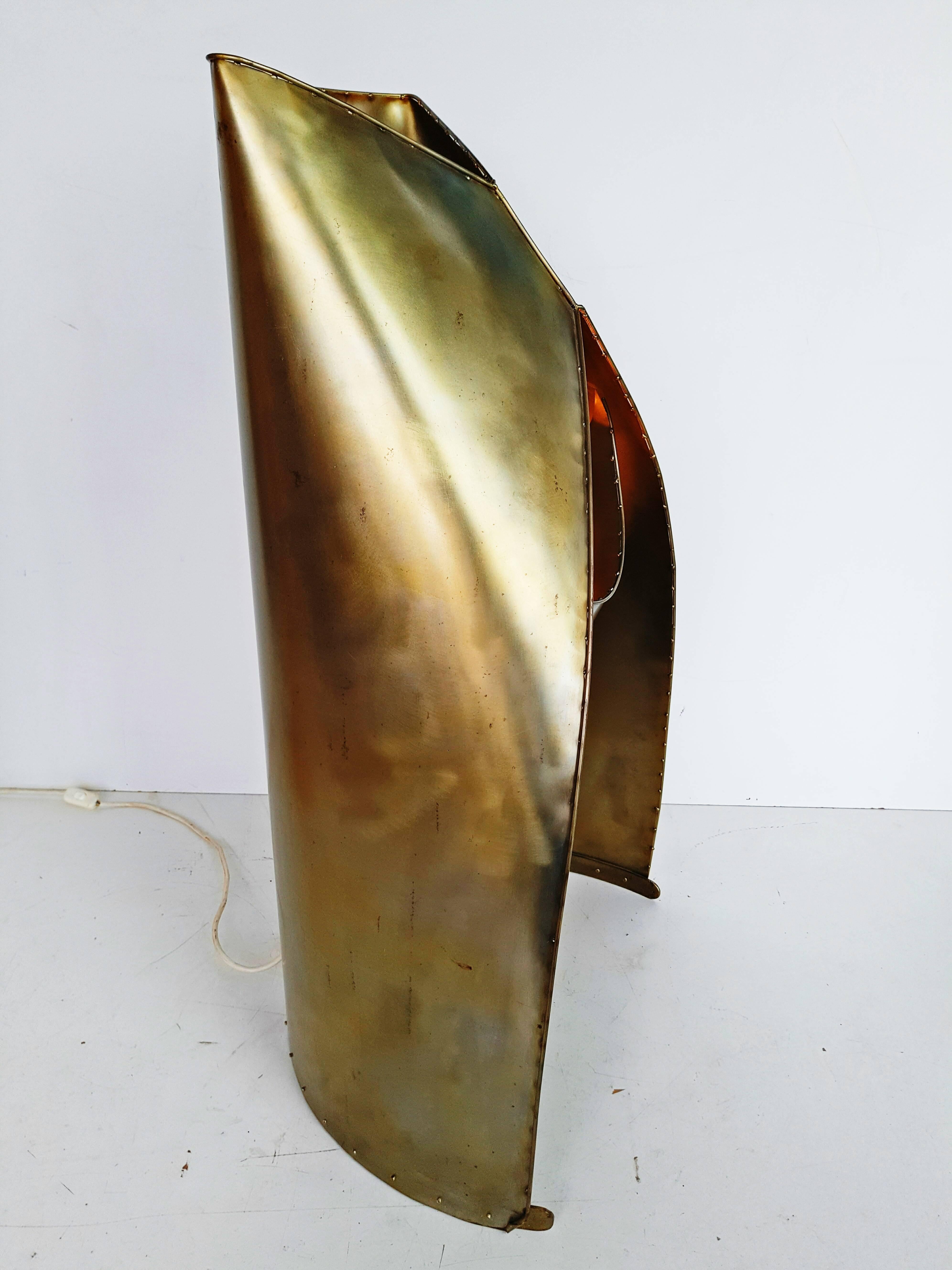 20th Century Rare Large Original Artist Creation Floor Lamp Signed For Sale