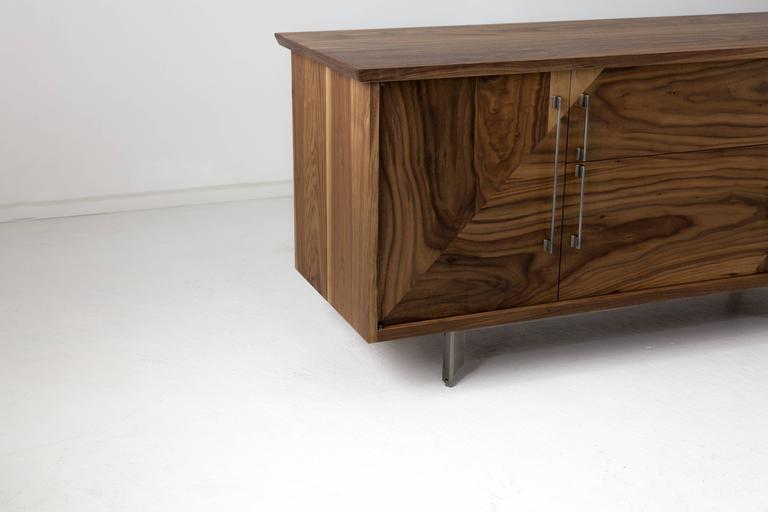 Riley Sideboard, American Hardwood and Steel For Sale at 1stdibs